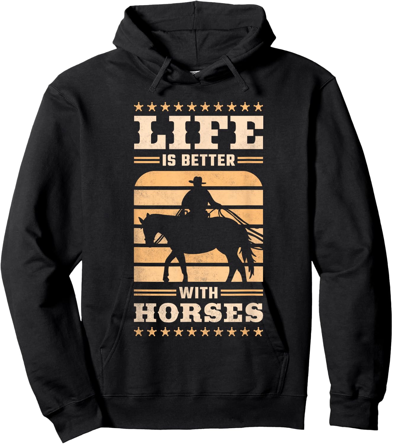 Life Is Better With Horses Hoodie - Hoodie | Black