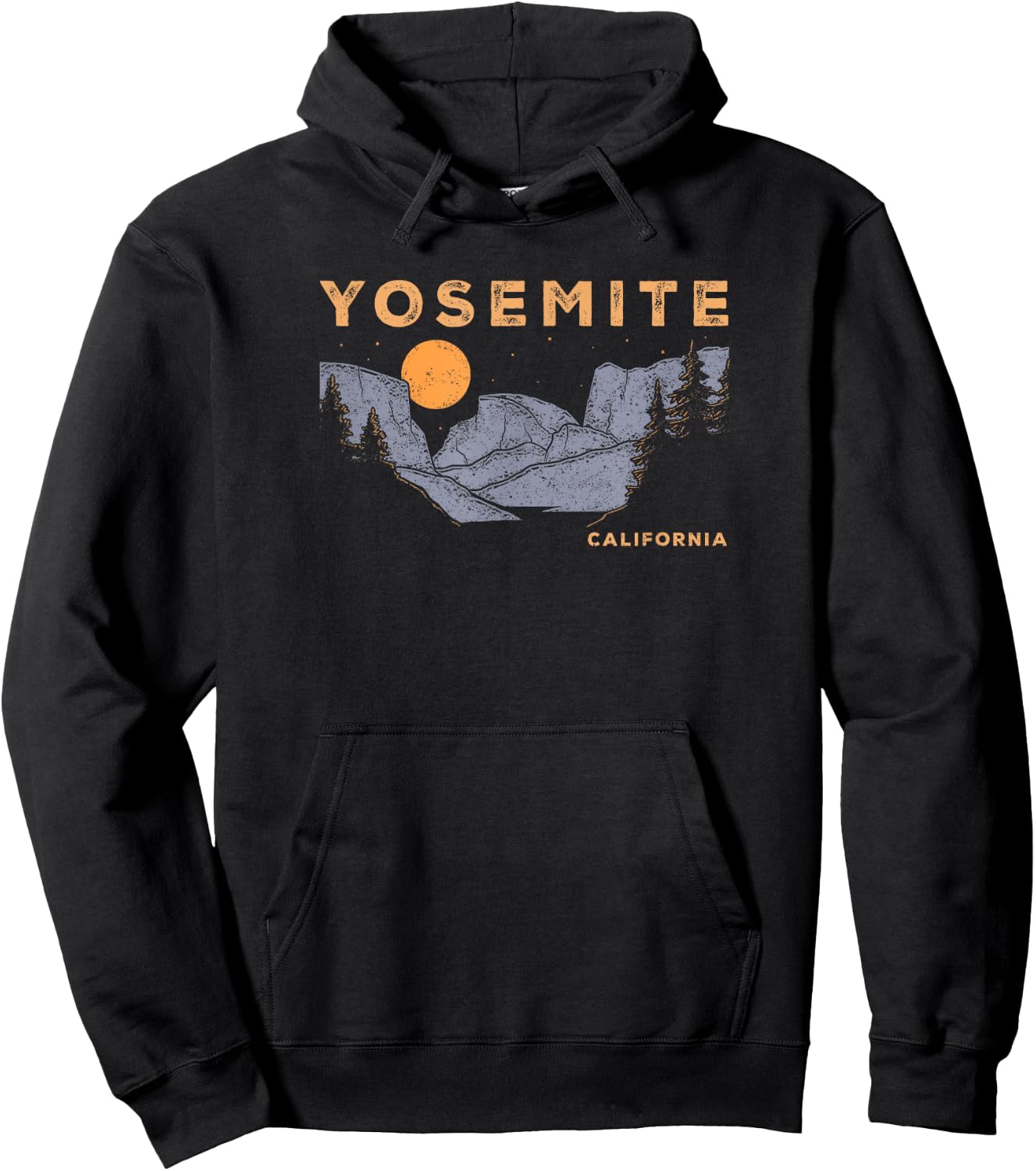 Vintage Yosemite Half-Dome National Park Retro Hoodie - Hoodie | Black
