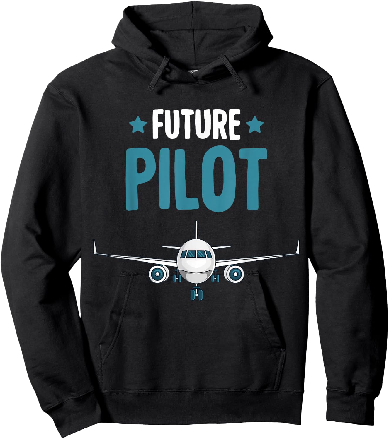 Future Pilot Airplane Plane Boys Toddler Kids Hoodie - Hoodie | Black