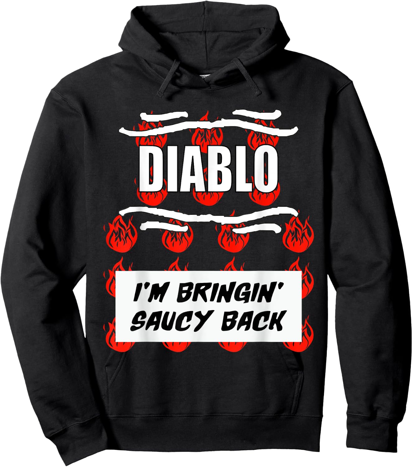 HOT SAUCES Group Halloween Costumes Taco DIABLO SAUCE Hoodie - Hoodie | Black