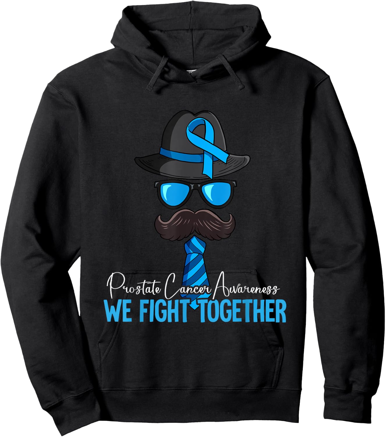 Prostate Cancer Awareness Gift Prostate Cancer Awareness -Adults, -Kids Black Short Sleeve Classic Fit U-Neck Hoodie - Hoodie | Black