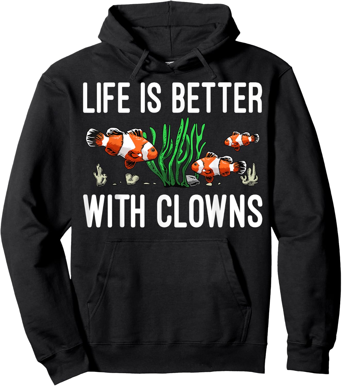 Cute Love Ocean Animals Fish Tank Humor Designs Funny Aquarium Clown Fish Gift Women Fish Lovers Hoodie - Hoodie | Black