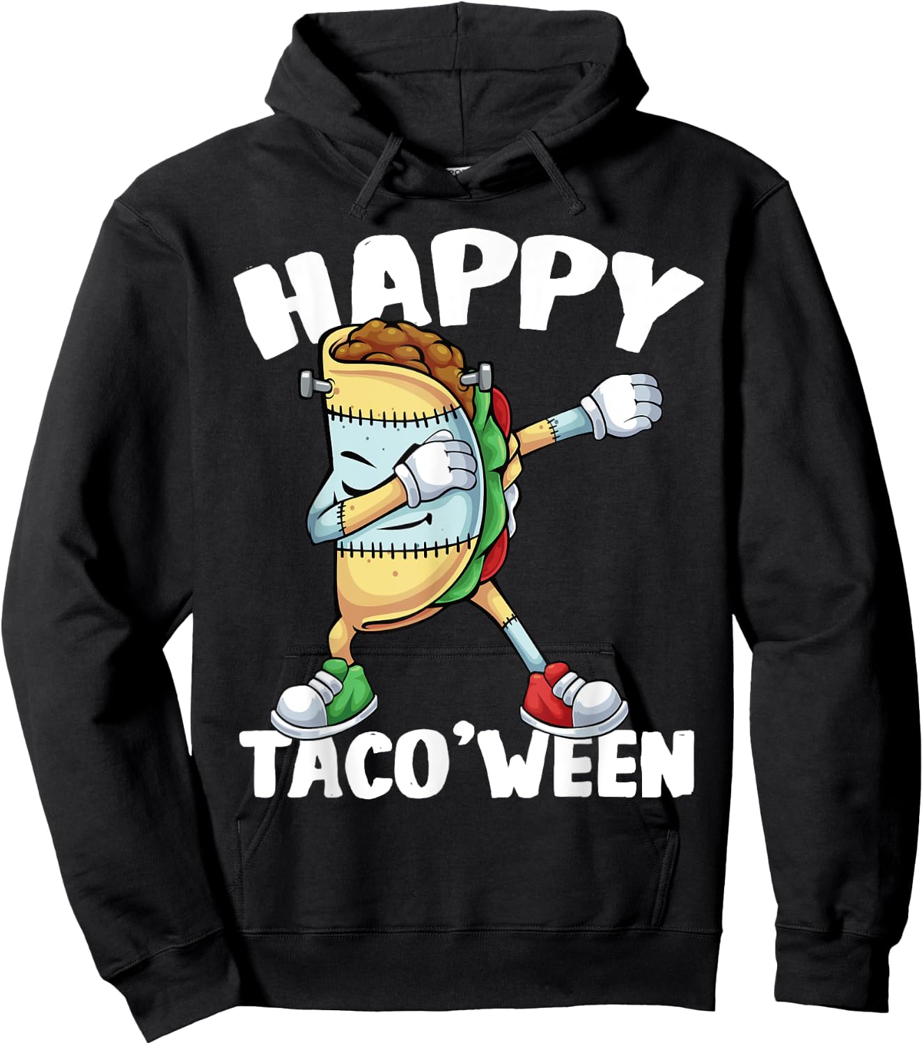 Happy Taco'Ween Spooky Taco Monster Halloween Boys Kids Hoodie - Hoodie | Black
