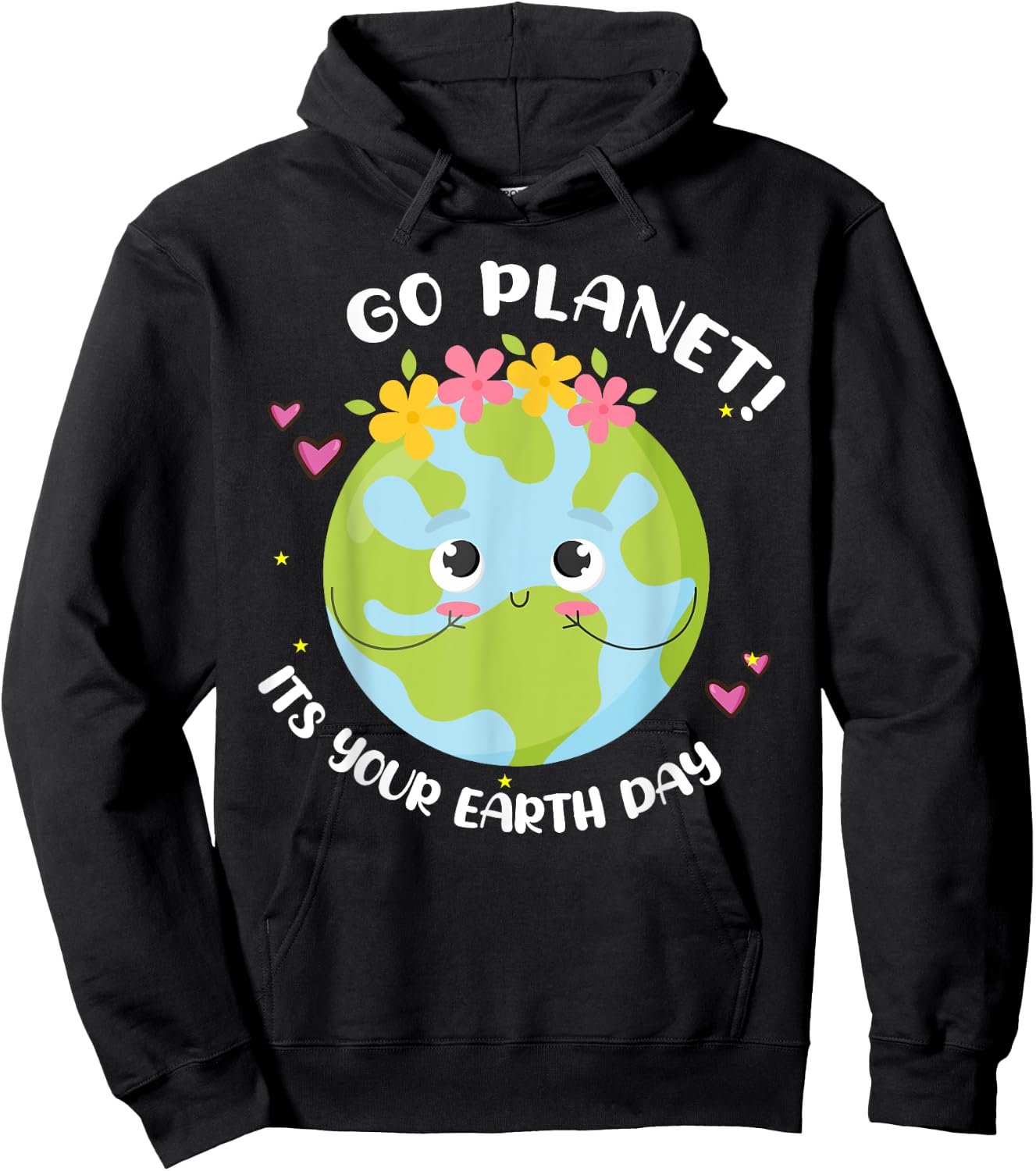 Girl Go Planet Its Your Earth-Day Shirt Cute Kids Toddler Hoodie - Hoodie | Black