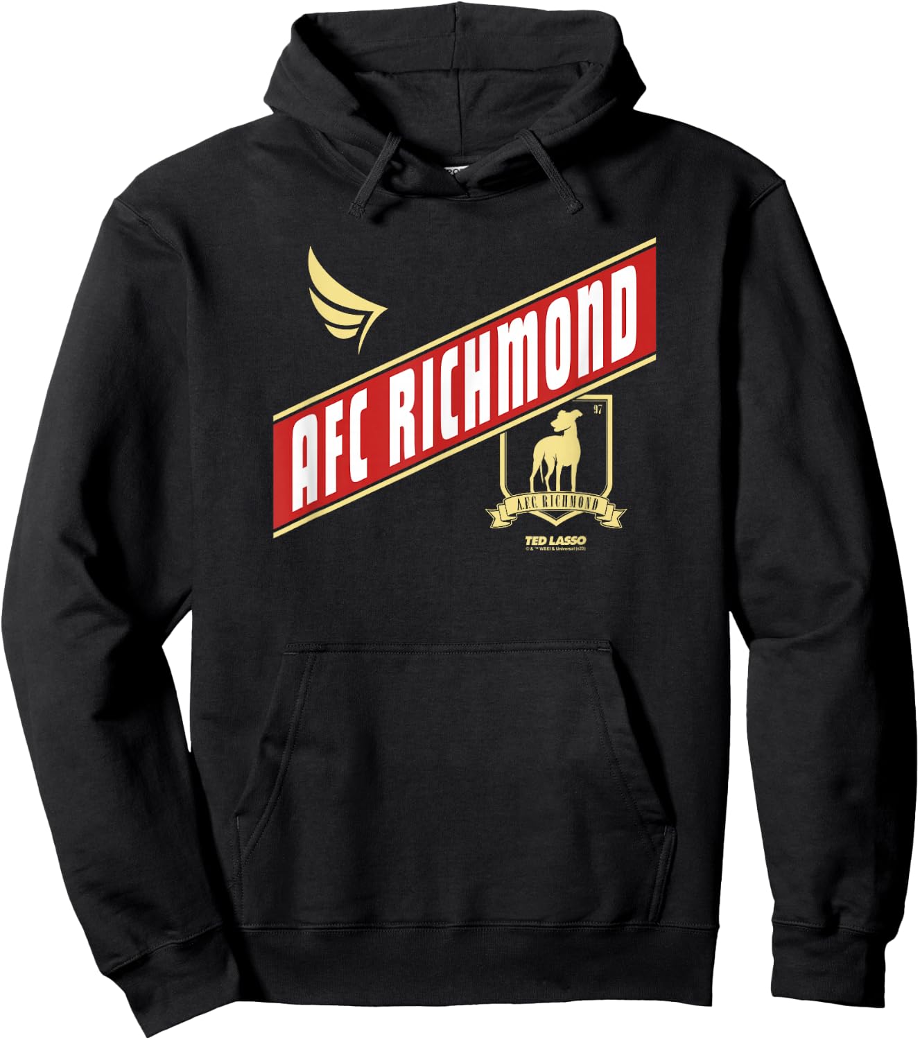Ted Lasso AFC Richmond Crossed Band Logo Hoodie - Hoodie | Black