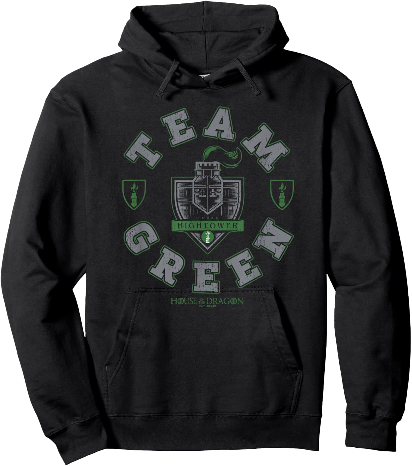 House Of The Dragon Team Green Hightower House Logo Hoodie - Hoodie | Black