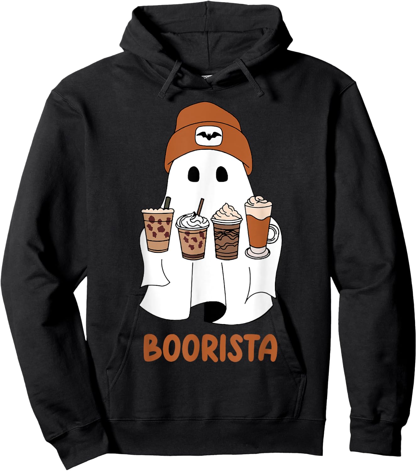 Boorista Ghost with Coffee Hoodie - Hoodie | Black