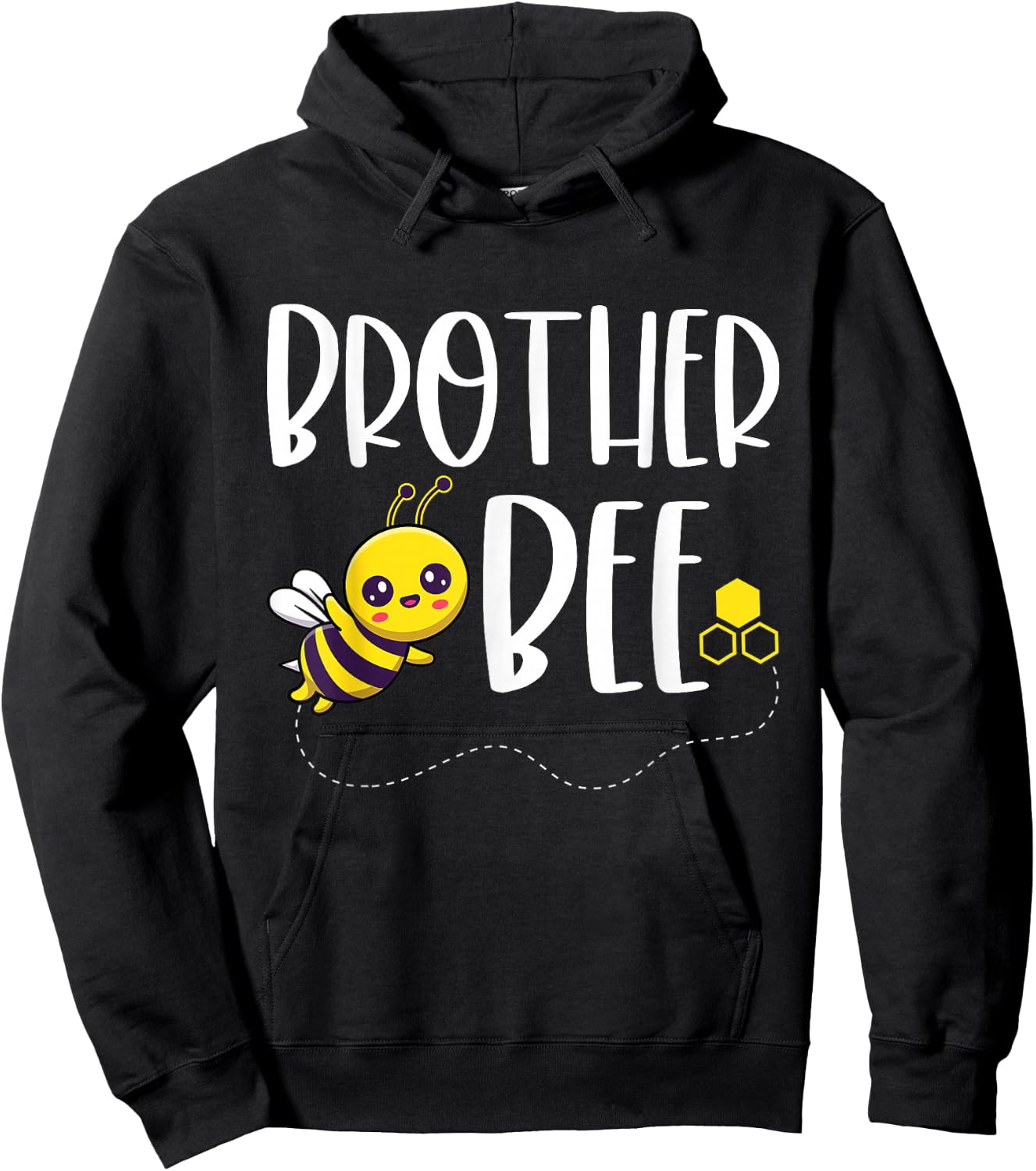 Birthday Bee Family Matching Brother Bee Beekeeper Bro Funny Hoodie - Hoodie | Black