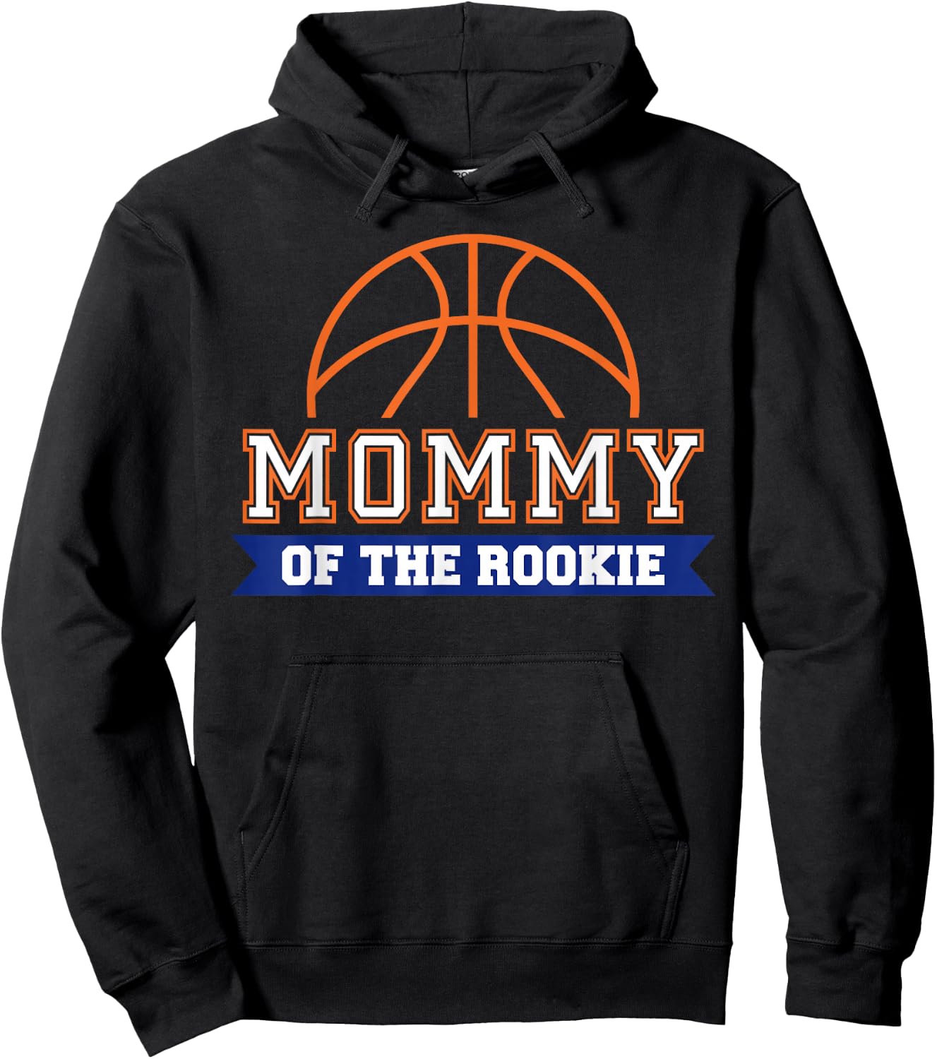 Mommy of Rookie 1st Birthday Basketball Theme Matching Party Hoodie - Hoodie | Black