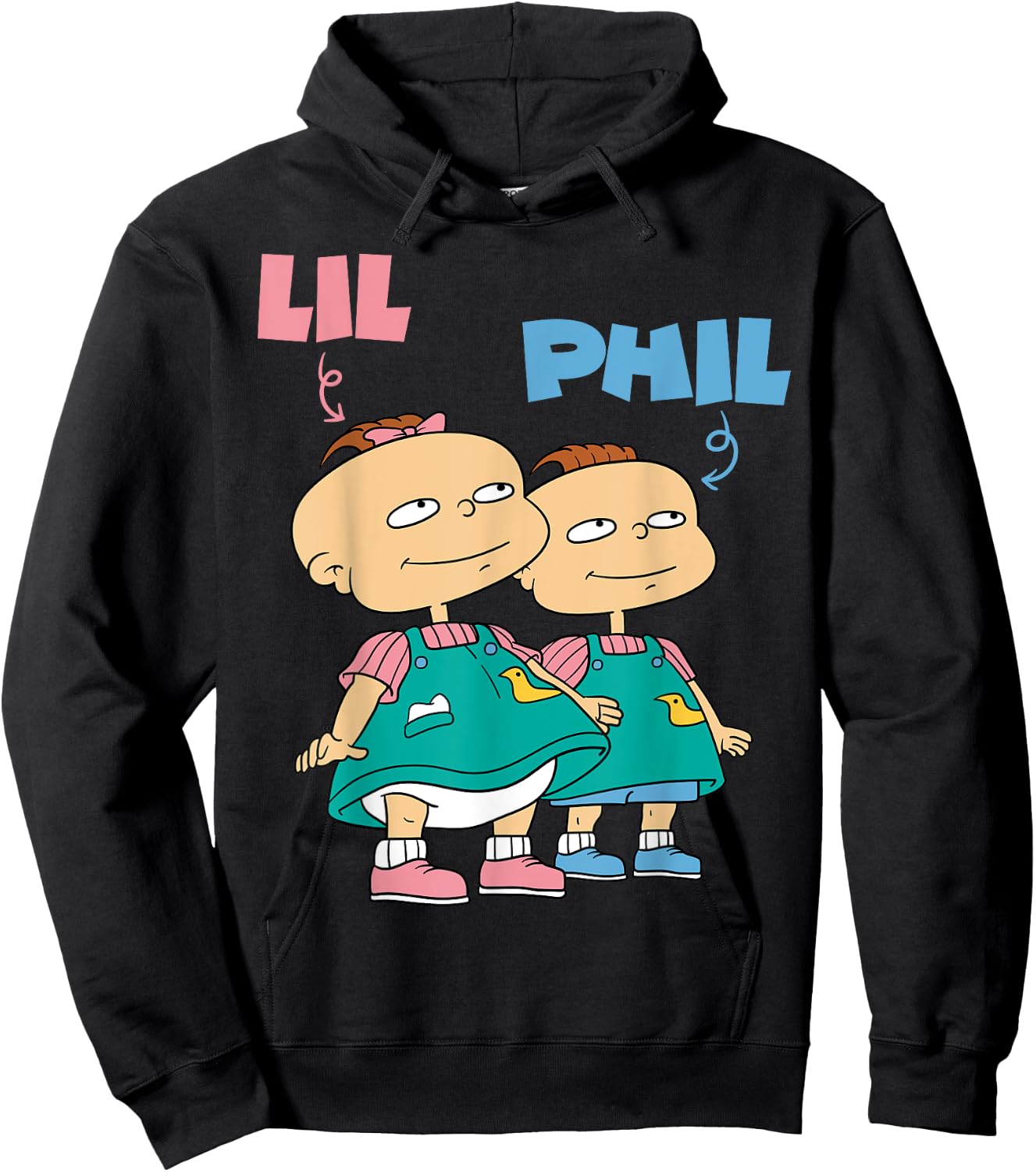 Mademark x Rugrats - Lil and Phil “The Deville’s” Twins Rugrats Hoodie - Hoodie | Black