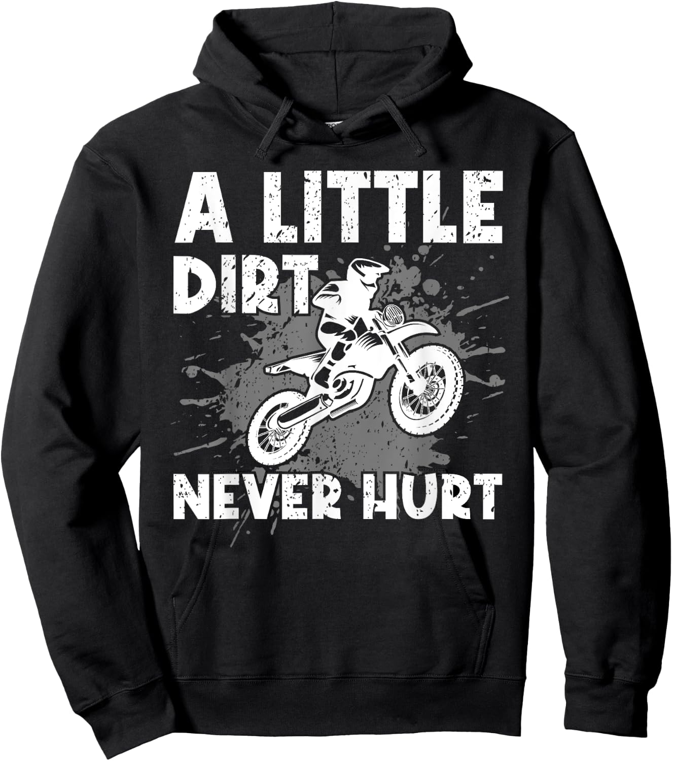 Funny Dirt Bike Design Women Kids Motocross Riding Hoodie - Hoodie | Black