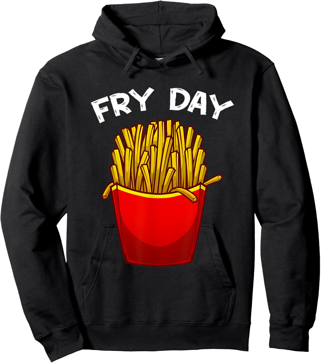 Funny French Fries Design For Kids Men Women Fast-Food Lover Hoodie - Hoodie | Black