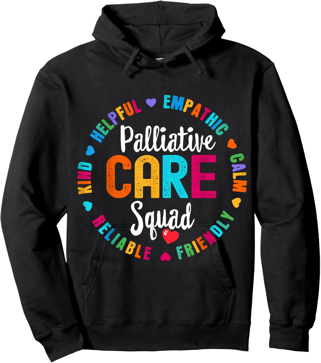 Palliative Care Squad Nurse Team Registered Nursing Hoodie - Hoodie | Black
