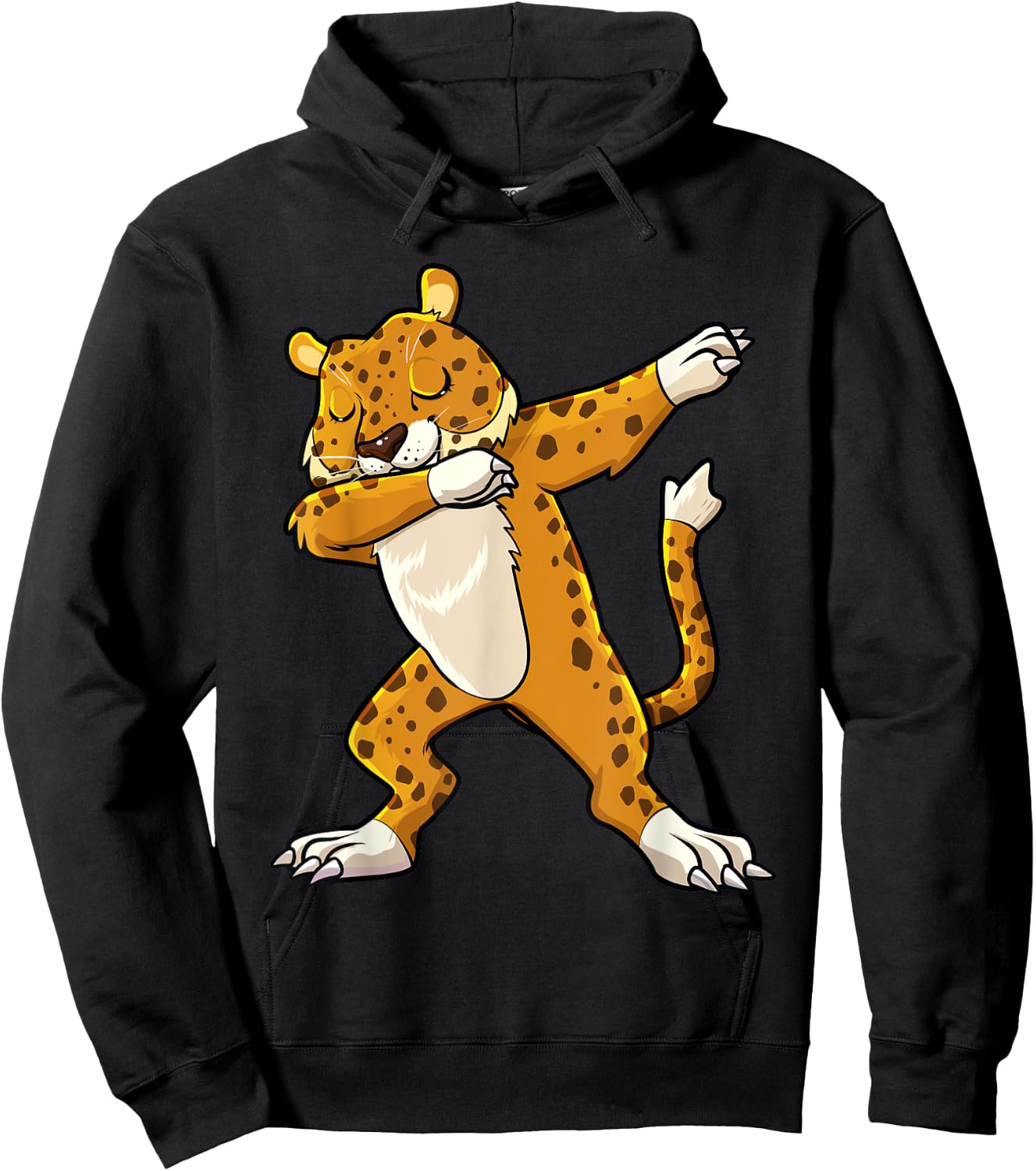 Dabbing Jaguar Safari Animal Cat Lover Men Women Kids Hoodie - Hoodie | Black
