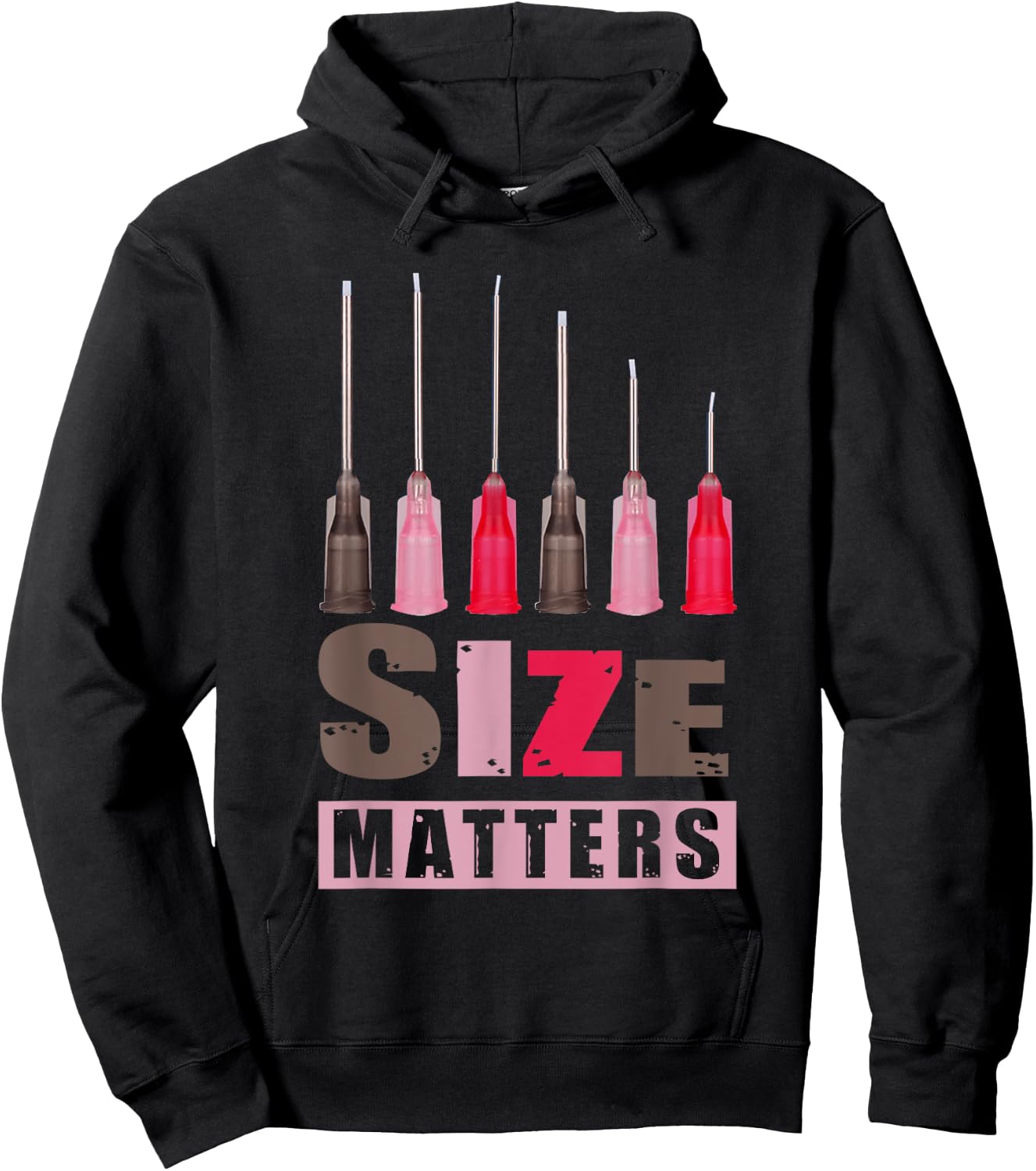 Nurse Size Matter Hypodermic Needle Important Decision Hoodie - Hoodie | Black