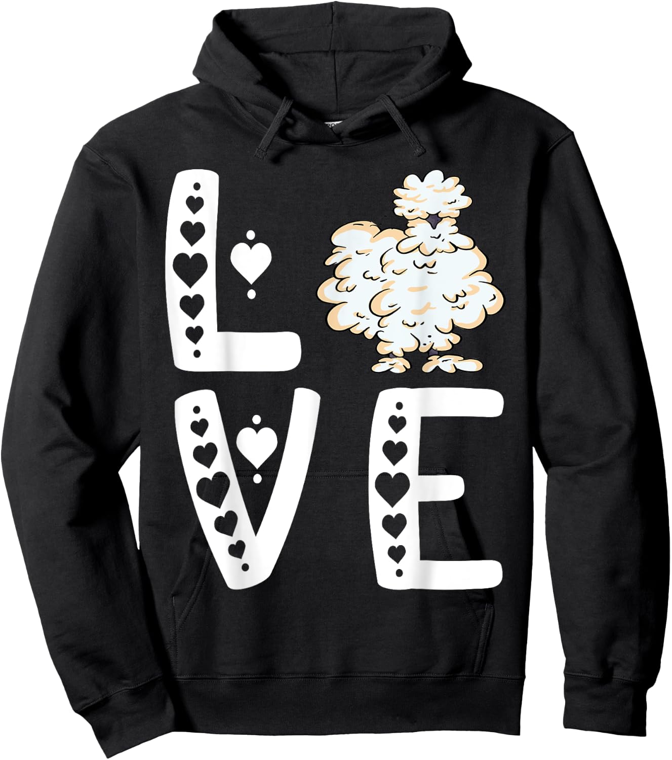 Silkie Chicken Love Silkie Chicken Lover Silky Chicken Hoodie - Hoodie | Black