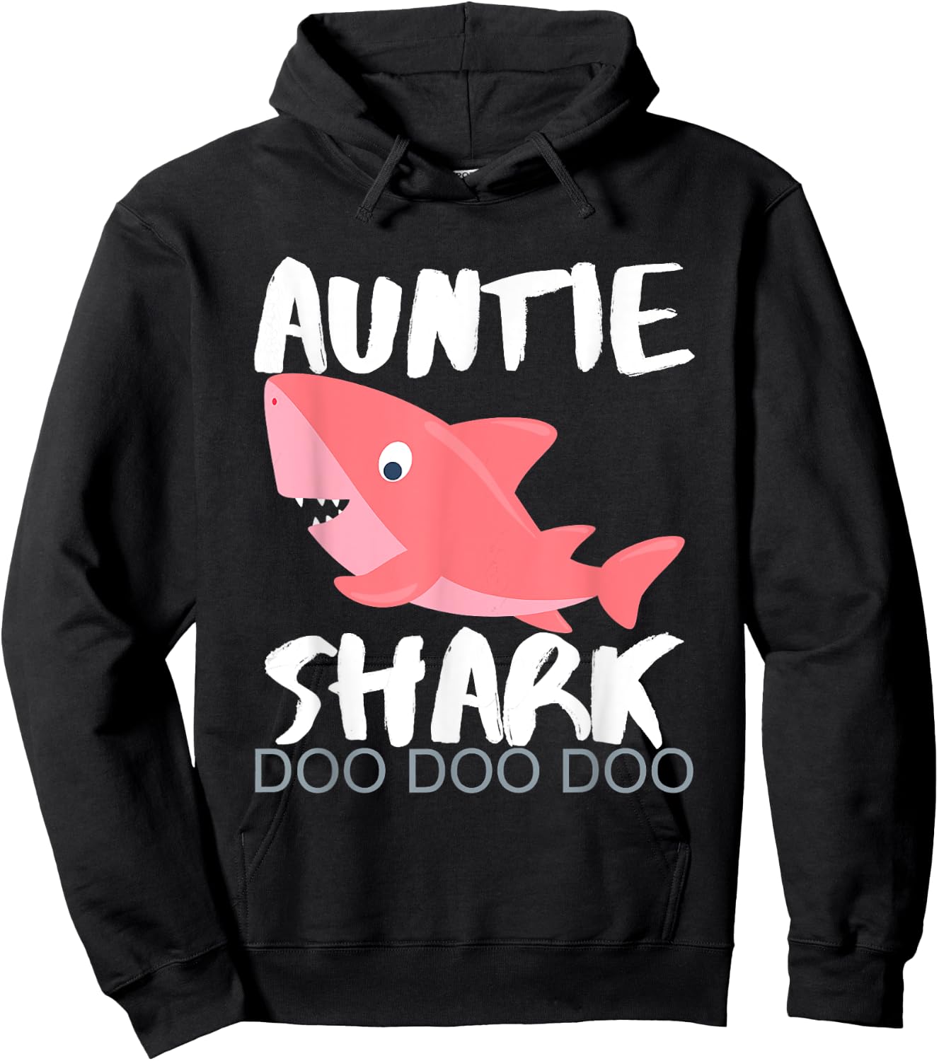 Auntie Shark Shirt Gifts From Niece Nephew Hoodie - Hoodie | Black