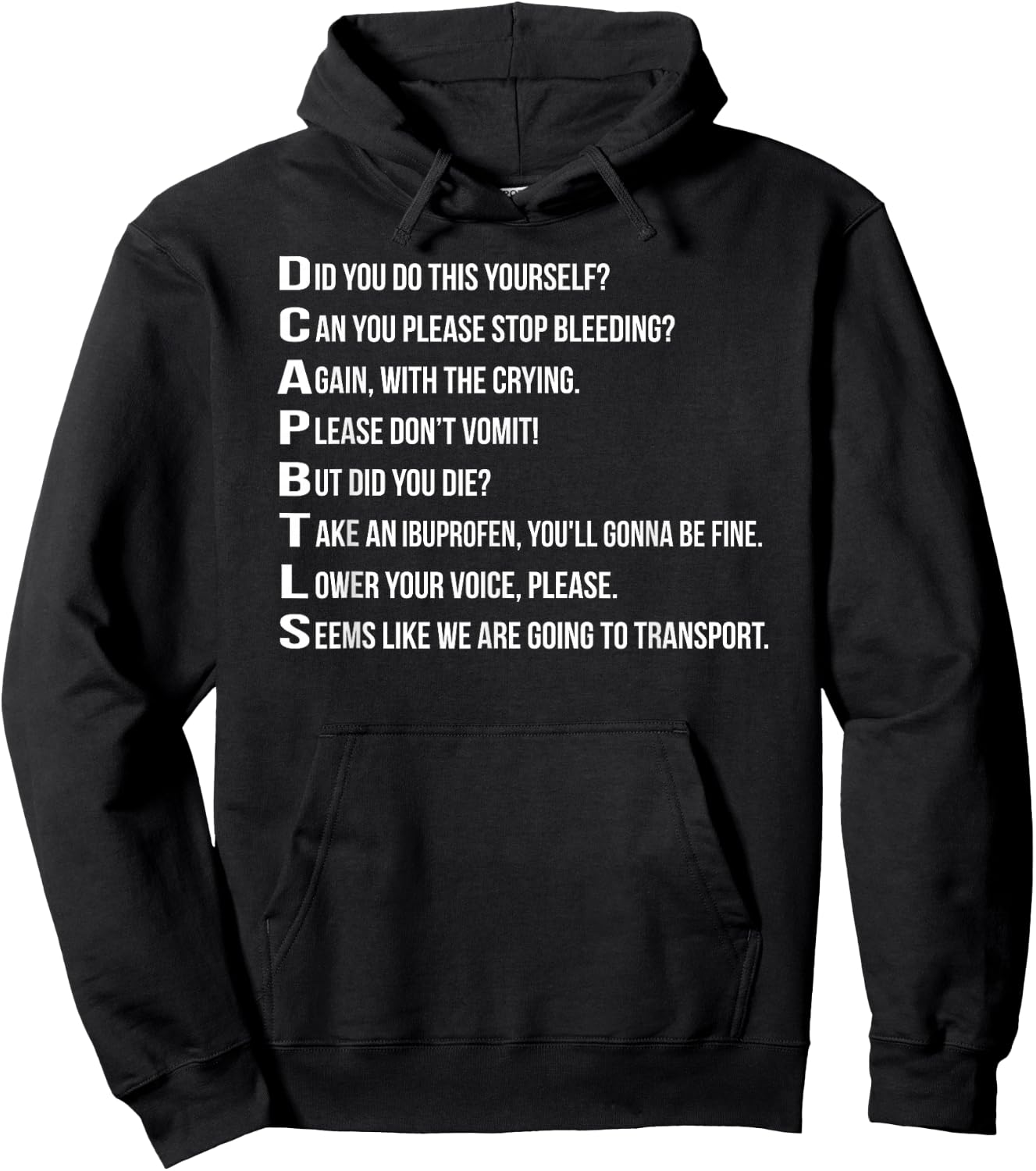 Funny EMT Emergency Medical Technician Hoodie - Hoodie | Black