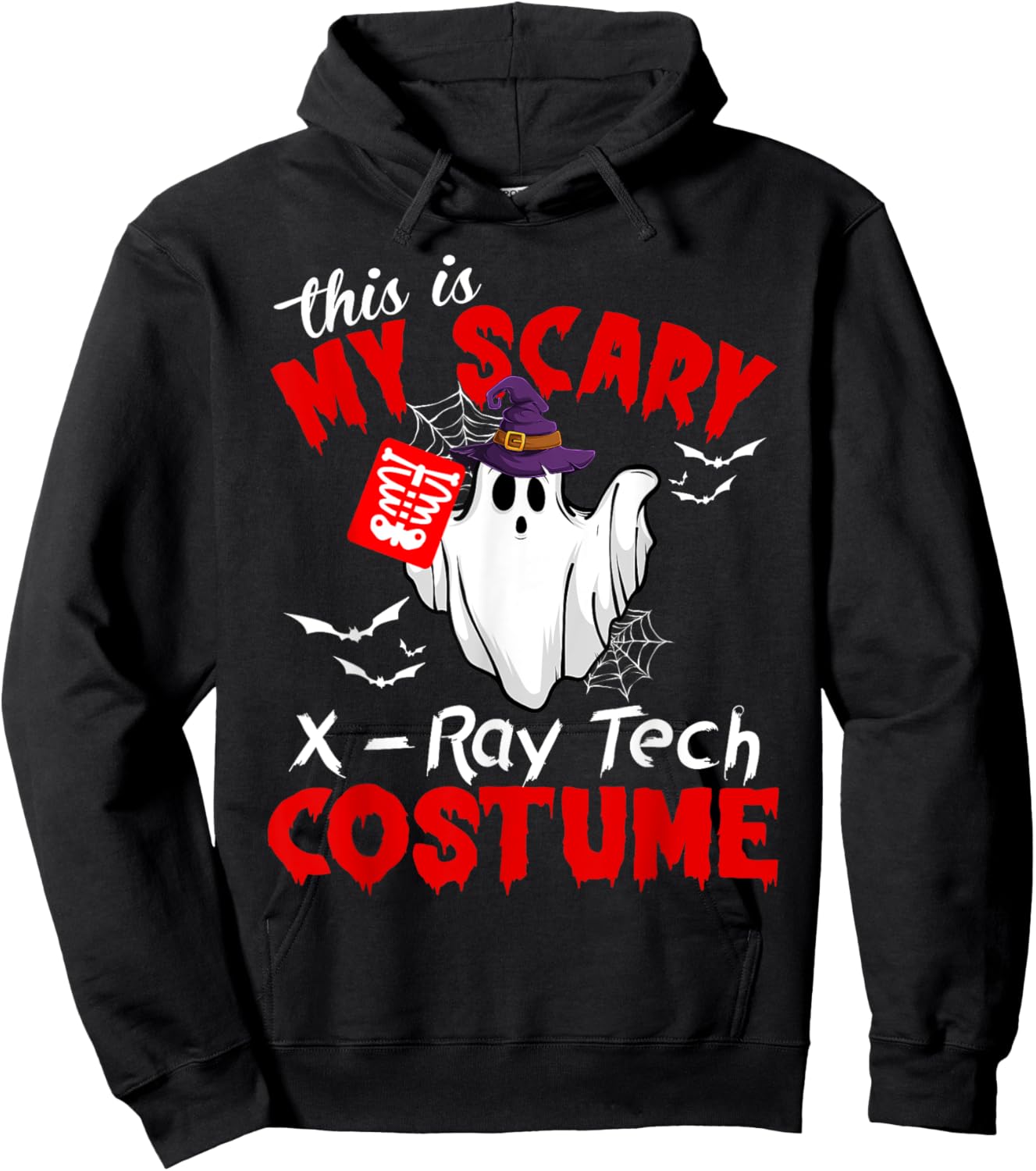 This Is My Scary X-Ray Tech Costume Funny Ghost Halloween Hoodie - Hoodie | Black