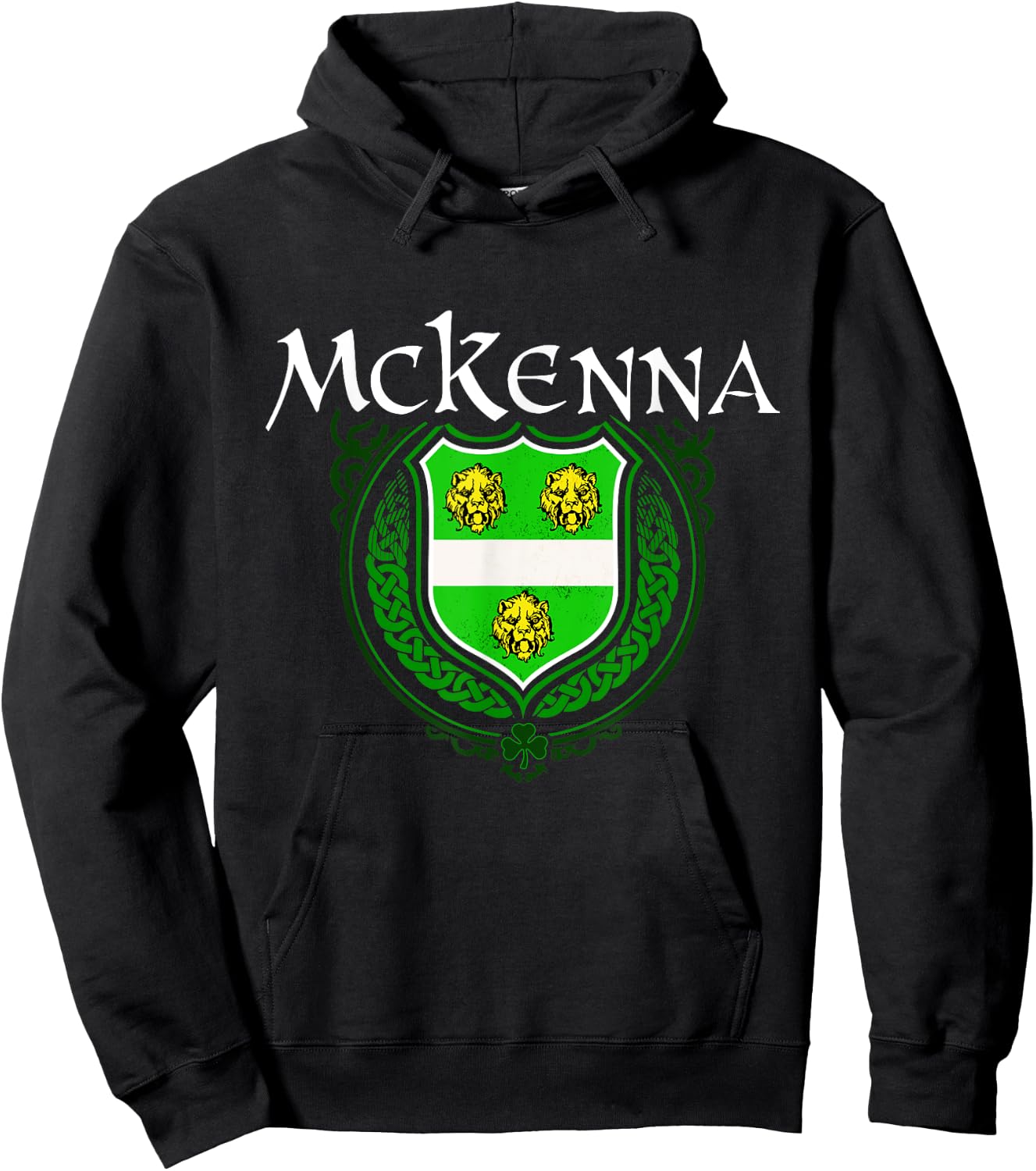 McKenna Surname Irish Clan Tartan Badge Ireland Hoodie - Hoodie | Black