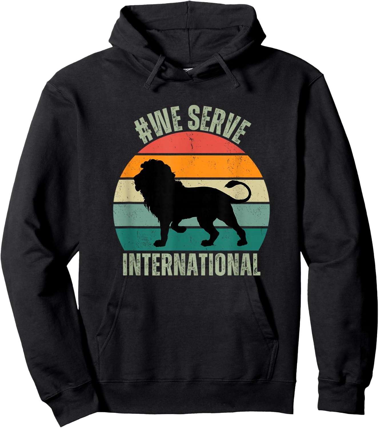 We Serve Lion Apparel For International Lions Clubs Member Hoodie - Hoodie | Black
