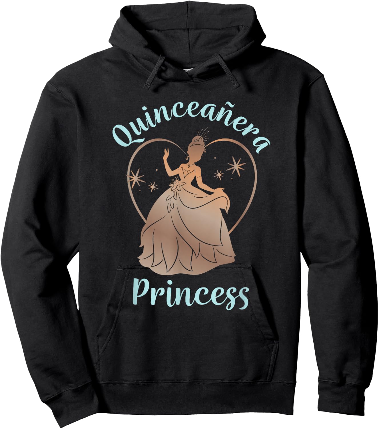 Disney The Princess And The Frog Birthday Quinceañera Tiana Hoodie - Hoodie | Black