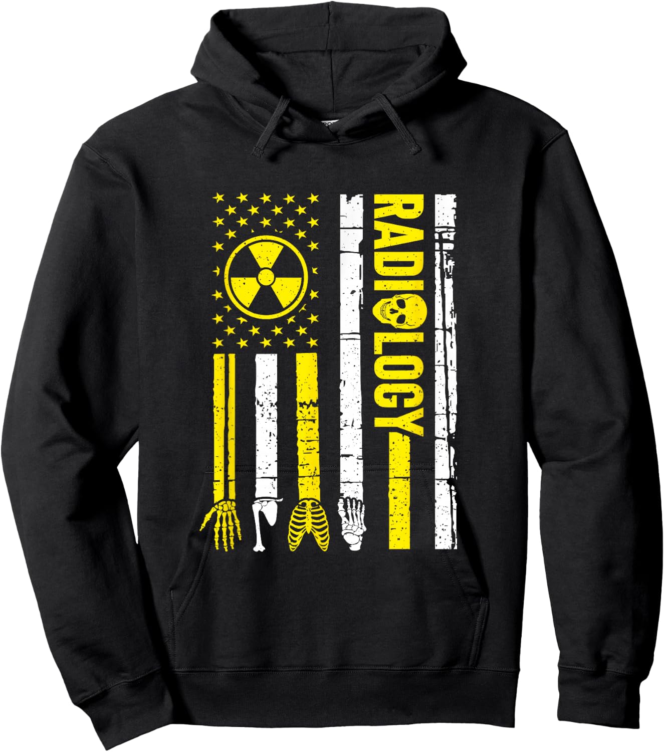 Radiology Flag Radiographer Xray Technician Rad Tech Hoodie - Hoodie | Black