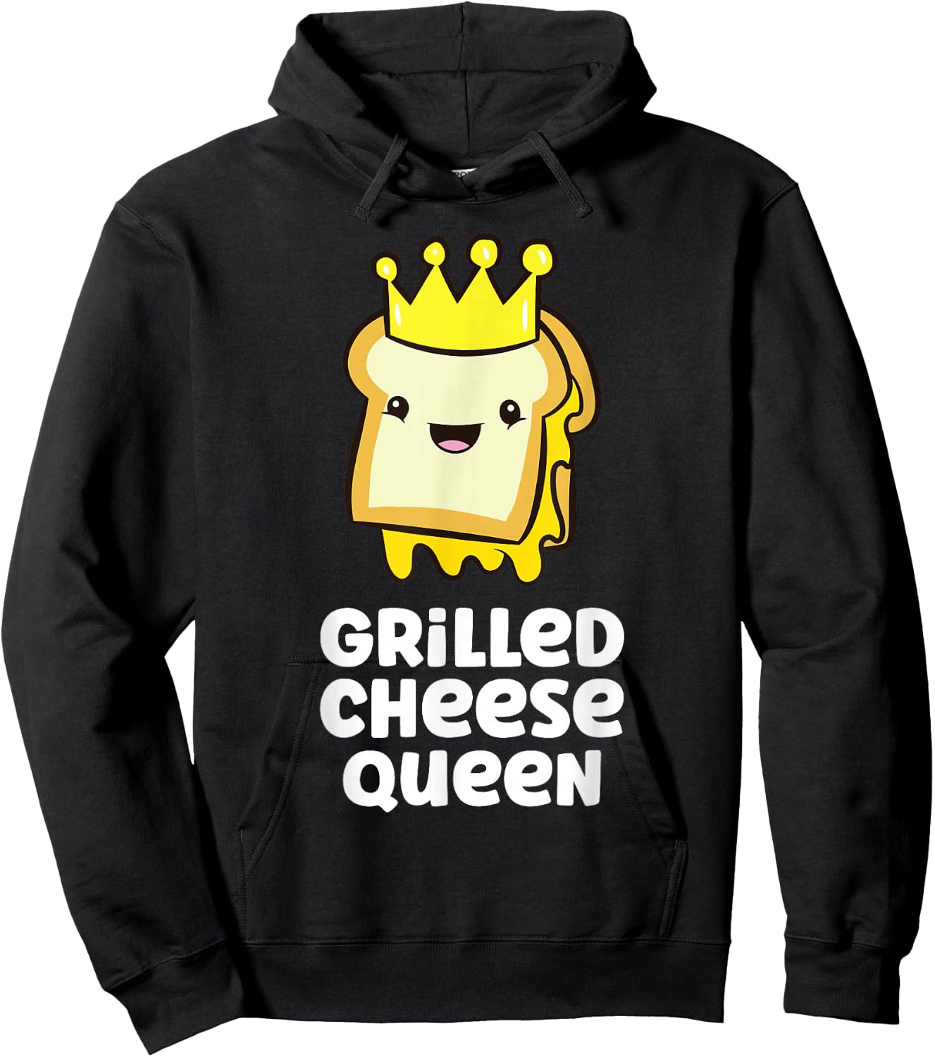 Grilled Cheese Partner Outfit Grilled Cheese Queen Hoodie - Hoodie | Black