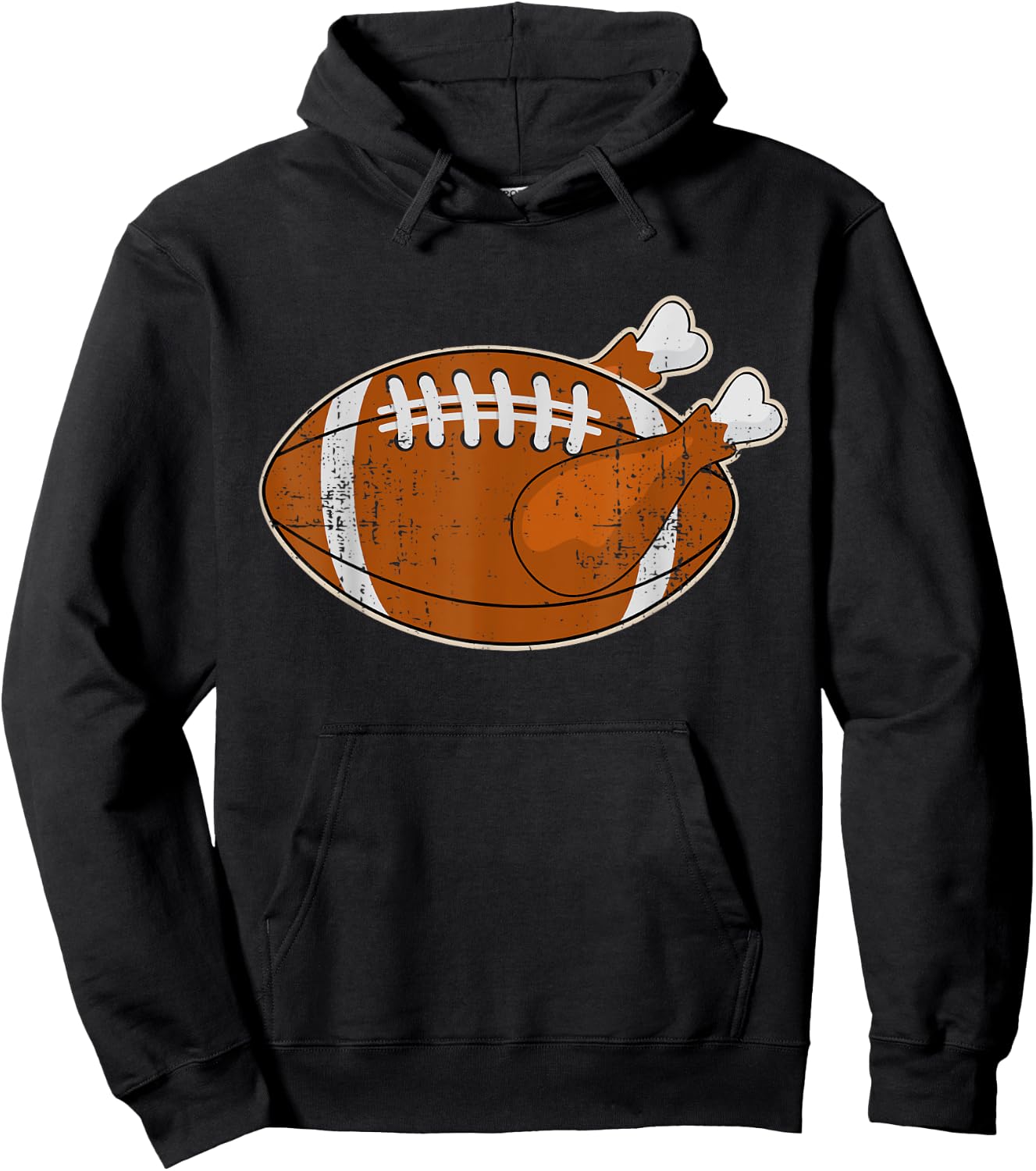 Funny turkey football for thanksgiving holiday season Hoodie - Hoodie | Black