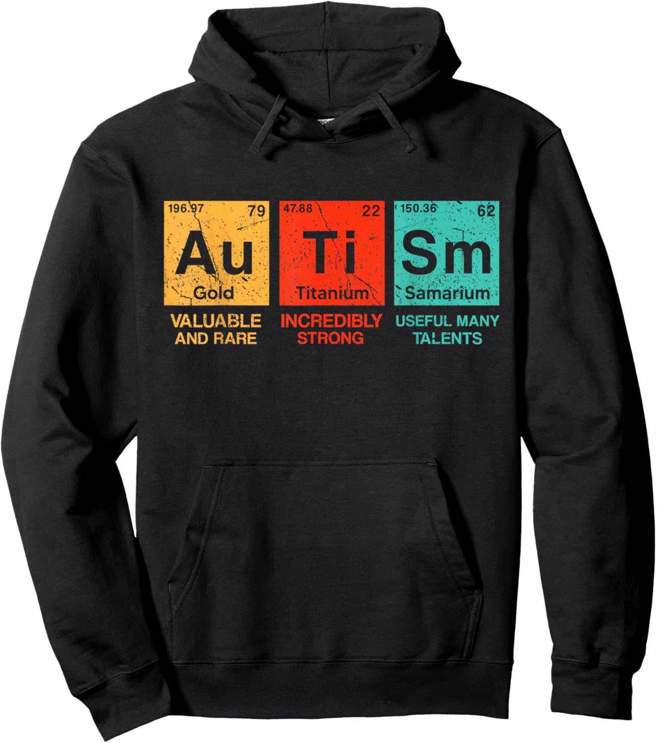 Autism Elements Periodic Table Awareness ASD Men Women Kids Hoodie - Hoodie | Black