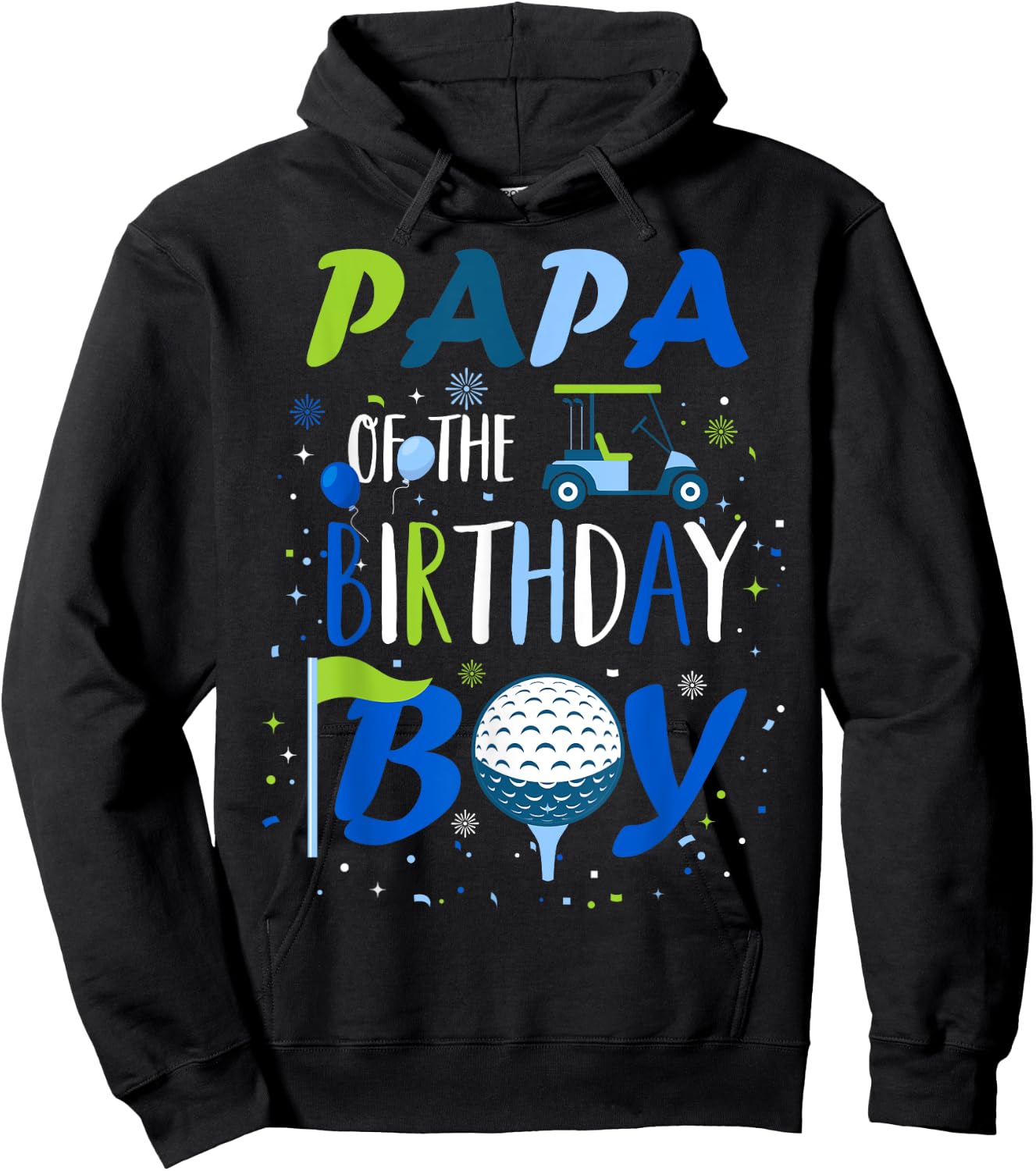 Papa of The Birthday Boy Hole in One Golf Sport Matching Hoodie - Hoodie | Black