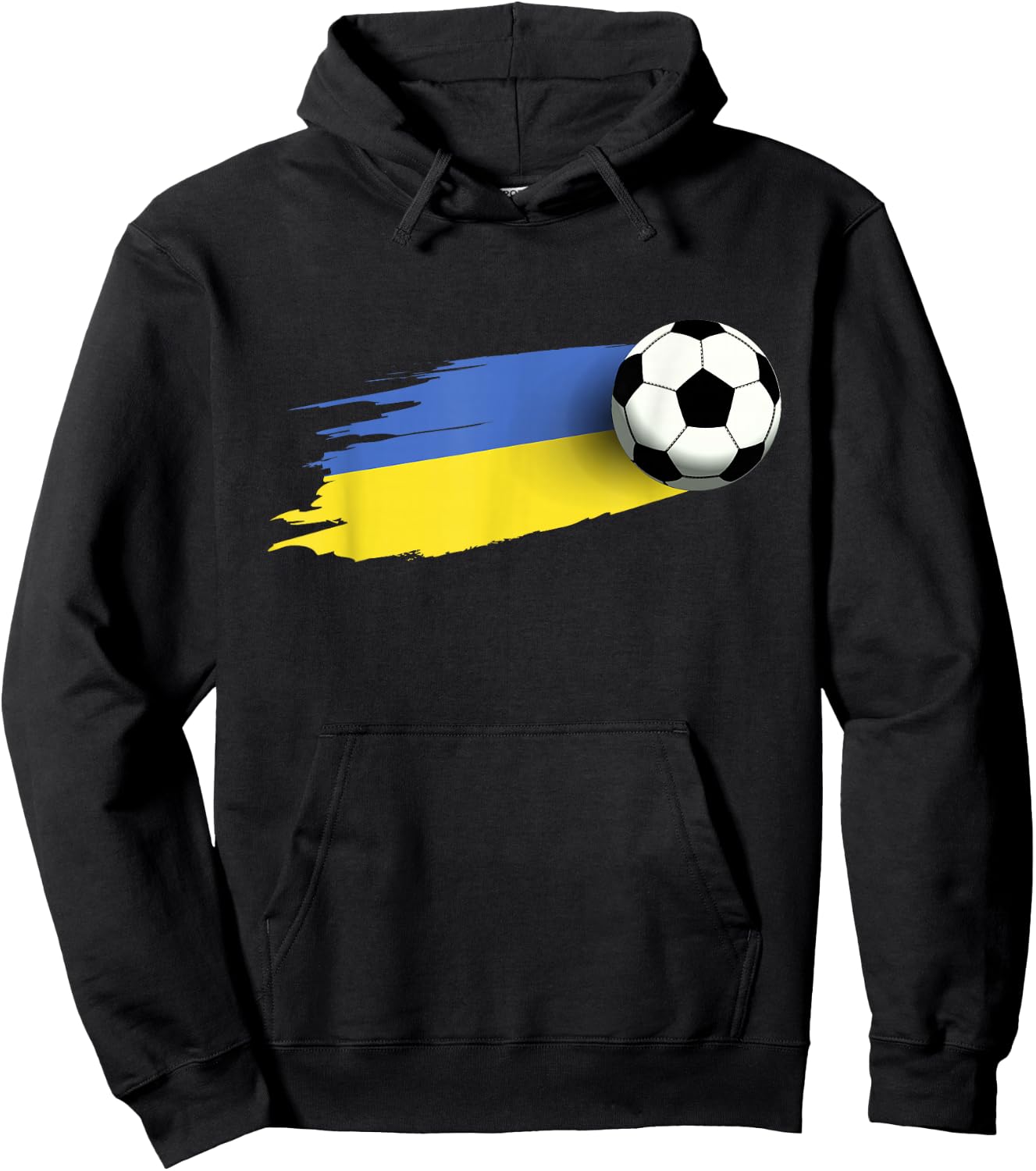 Ukraine Flag Jersey Ukrainian Soccer Team Ukrainian Hoodie - Hoodie | Black