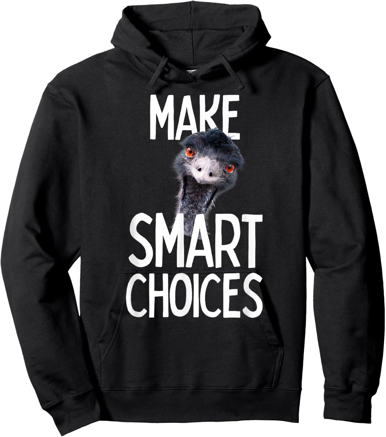 Emmanuel make smart choices! Emu Funny Viral Cute Design Hit Hoodie - Hoodie | Black