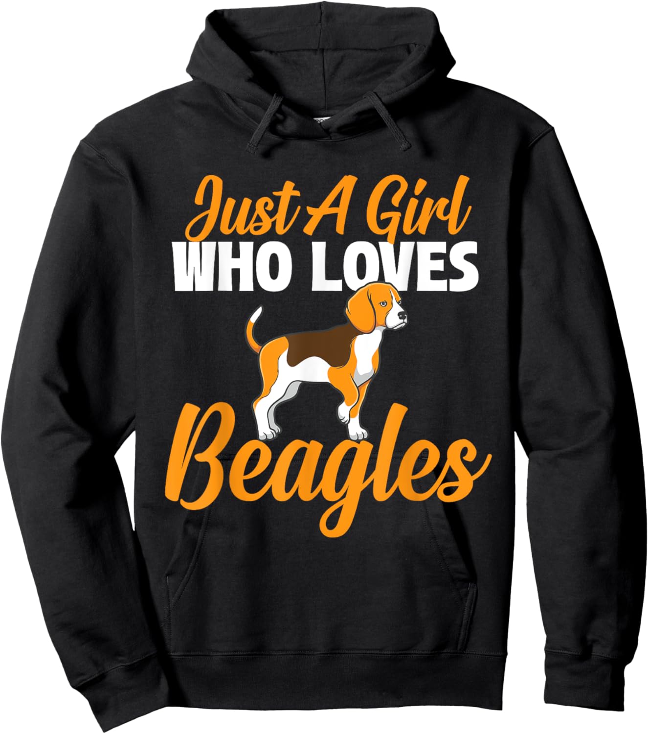 Just A Girl Who Loves Beagles - Dog Lover Pet Owner Puppy Hoodie - Hoodie | Black