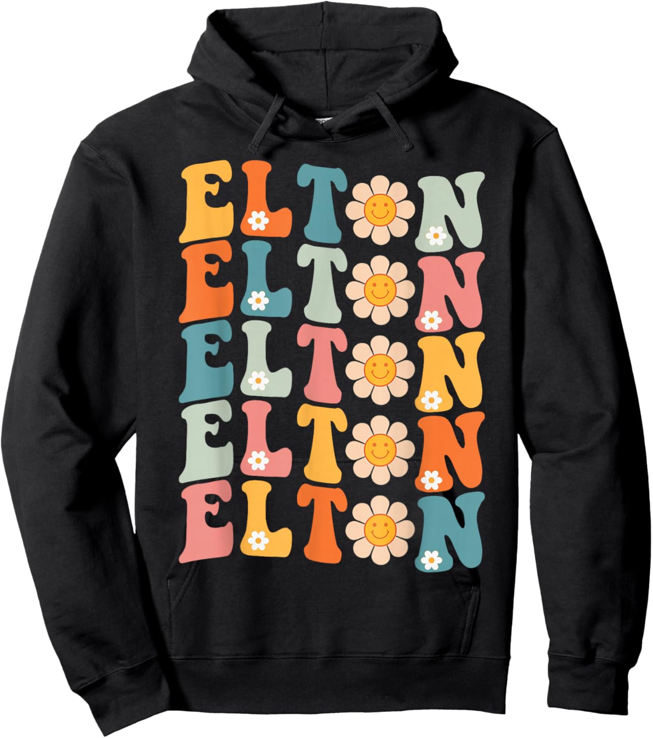Vintage Elton Hoodie - Hoodie | Black