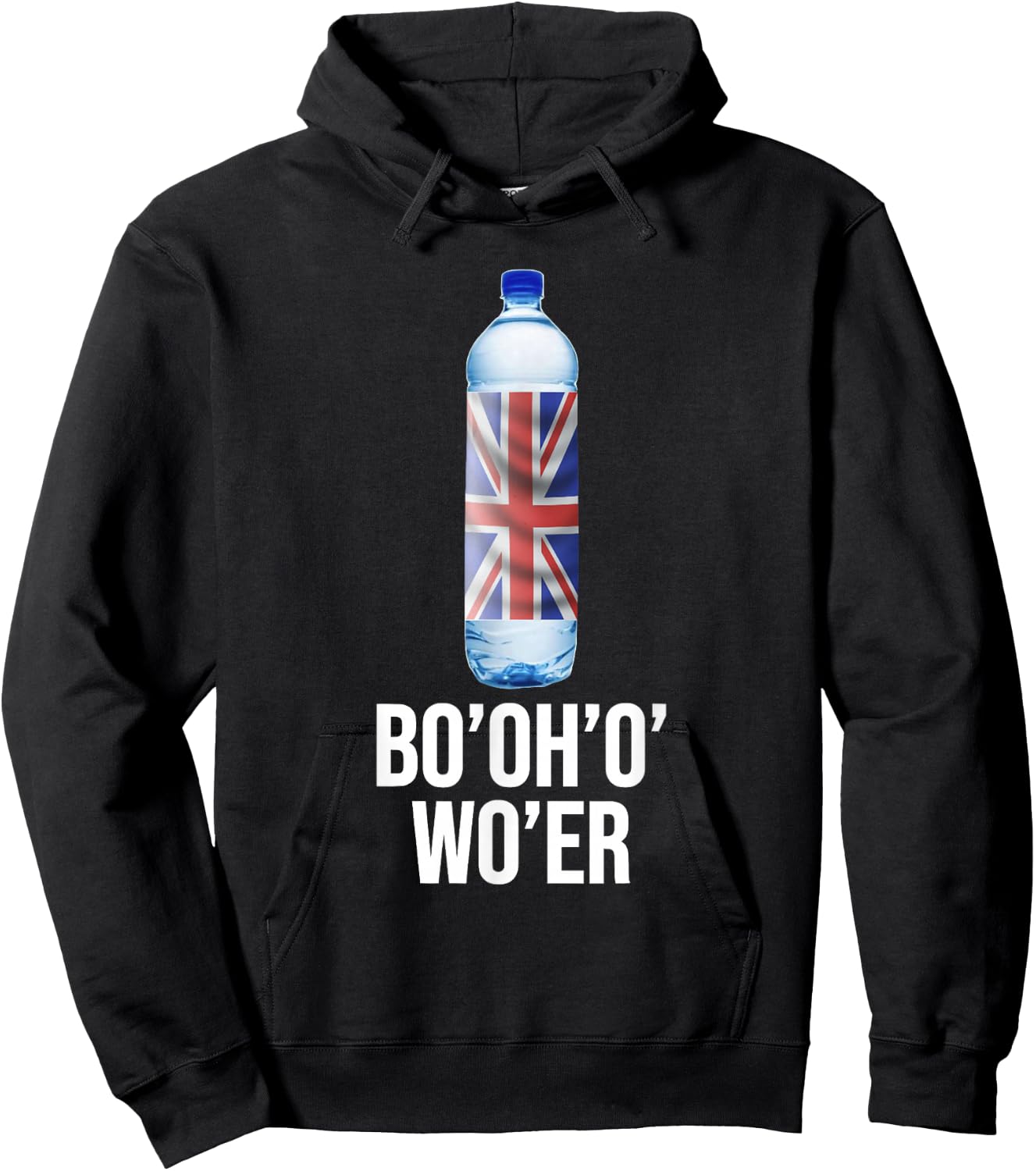 Funny British Accent Joke Bottle of Water Hoodie - Hoodie | Black