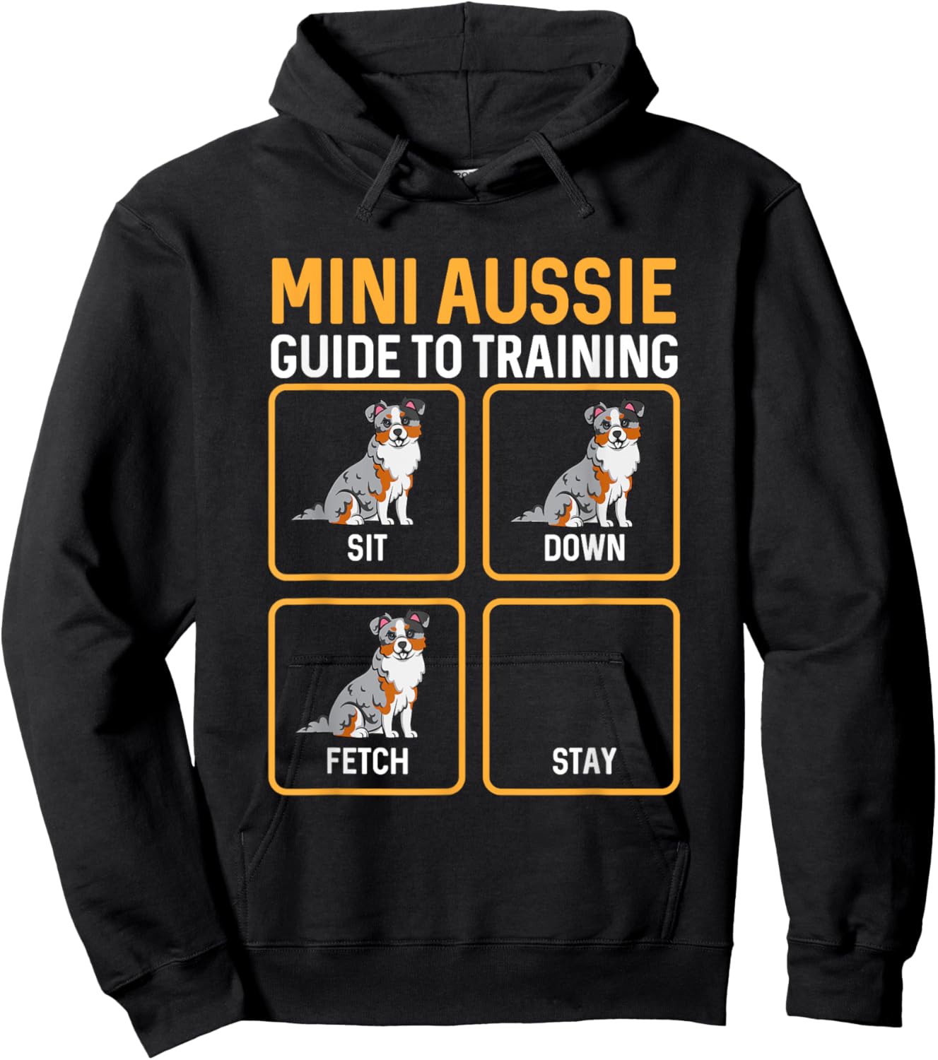 Mini Aussie Guide To Training Miniature Australian Shepherd Hoodie - Hoodie | Black