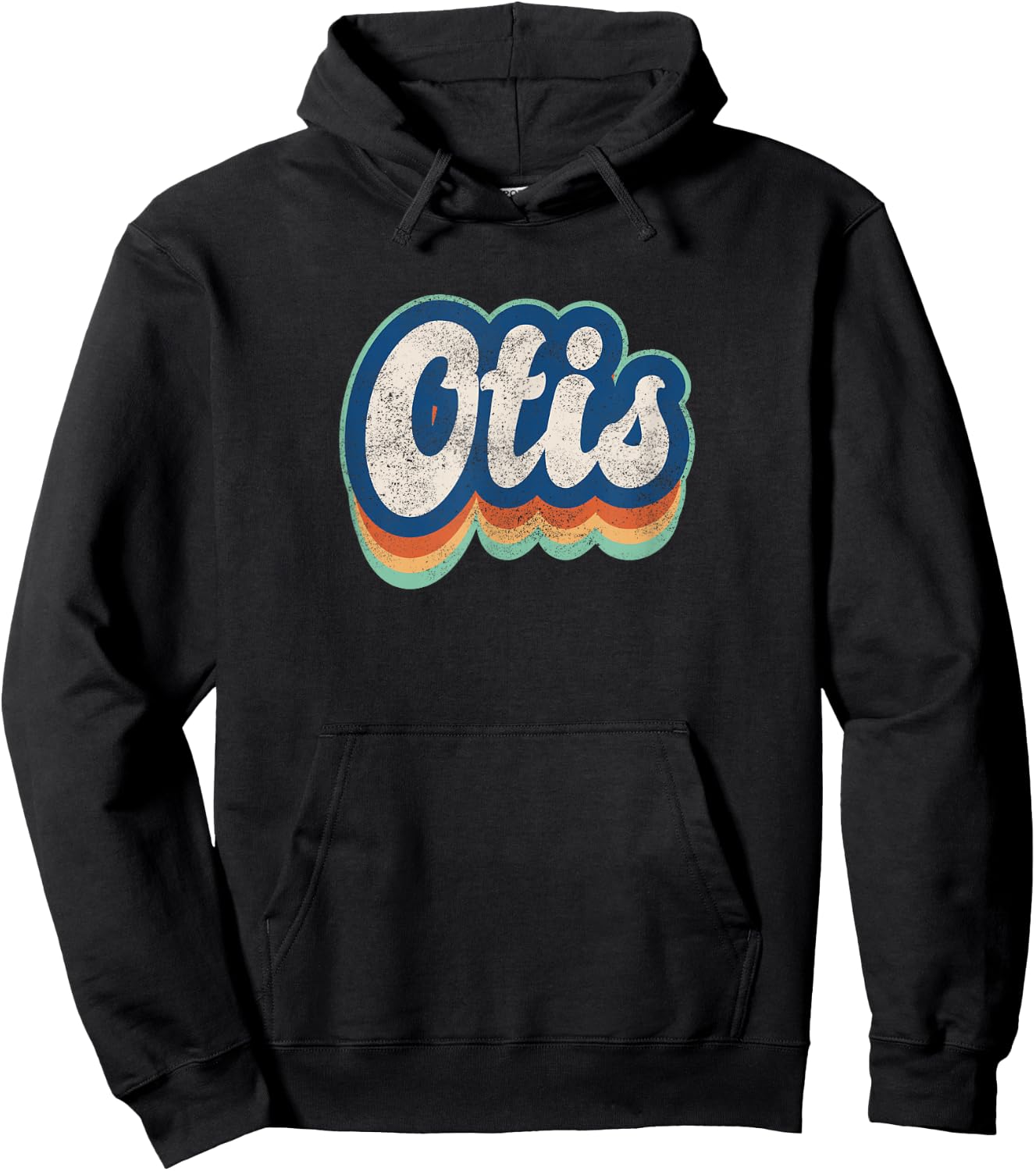 Otis First Name Boy Vintage Style 70s 80s Personalized Hoodie - Hoodie | Black