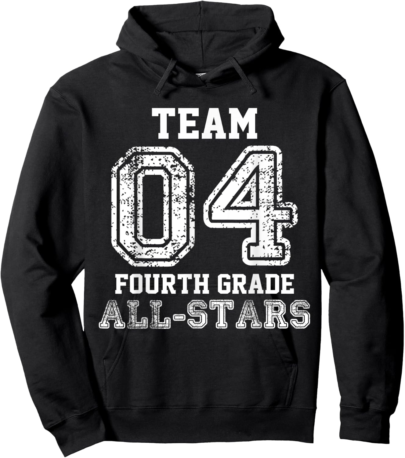 School Team 4th Grade All-Stars Sports Jersey Hoodie - Hoodie | Black