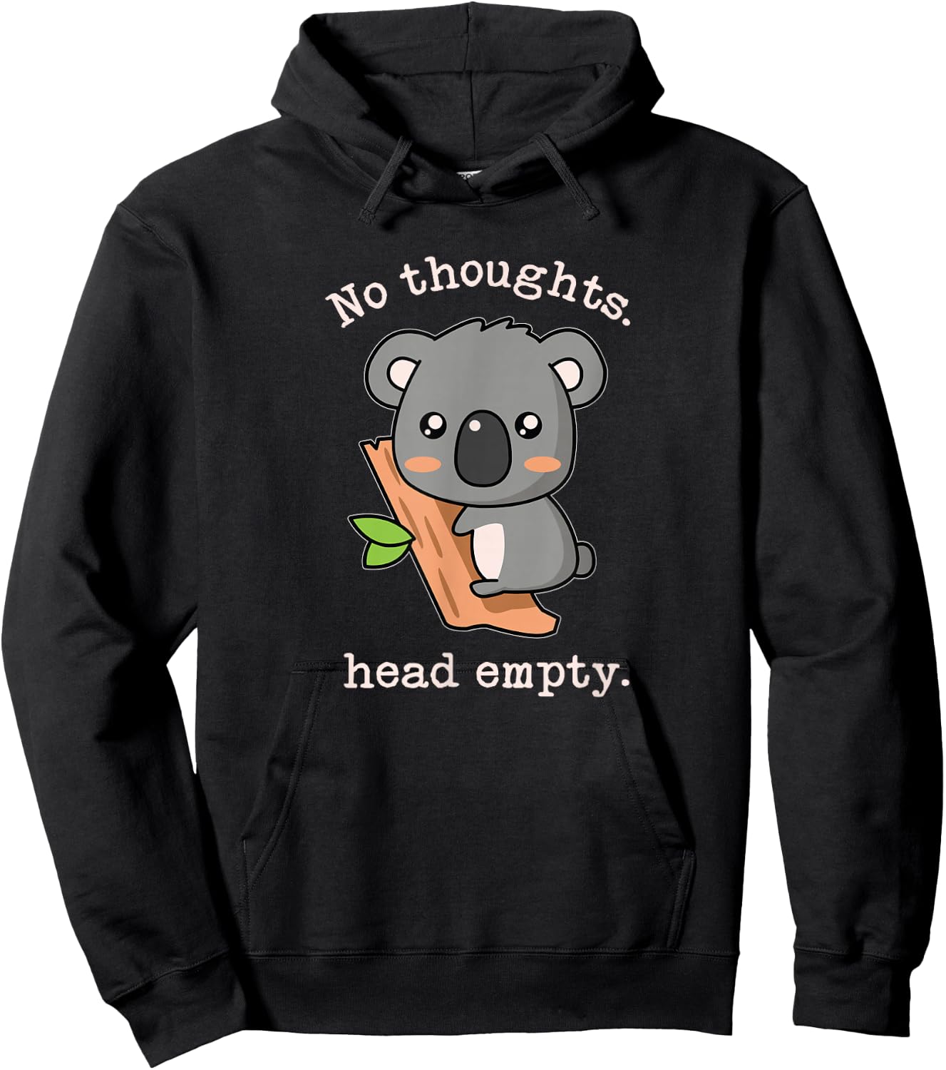 Internet Meme Smooth Brain Gang No Thoughts Head Empty Koala Hoodie - Hoodie | Black