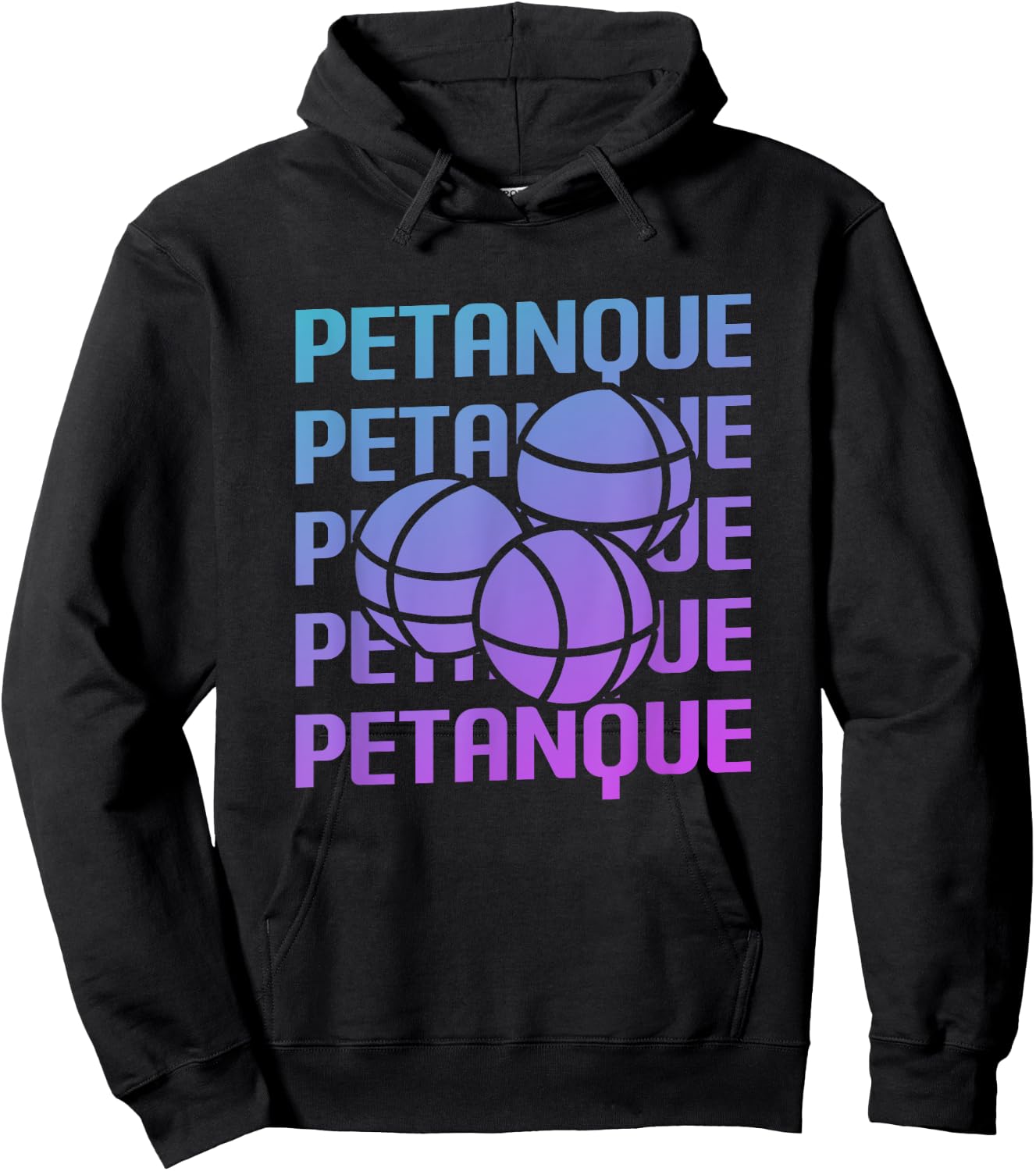 Retro Vintage Classic Petanque Player Hoodie - Hoodie | Black