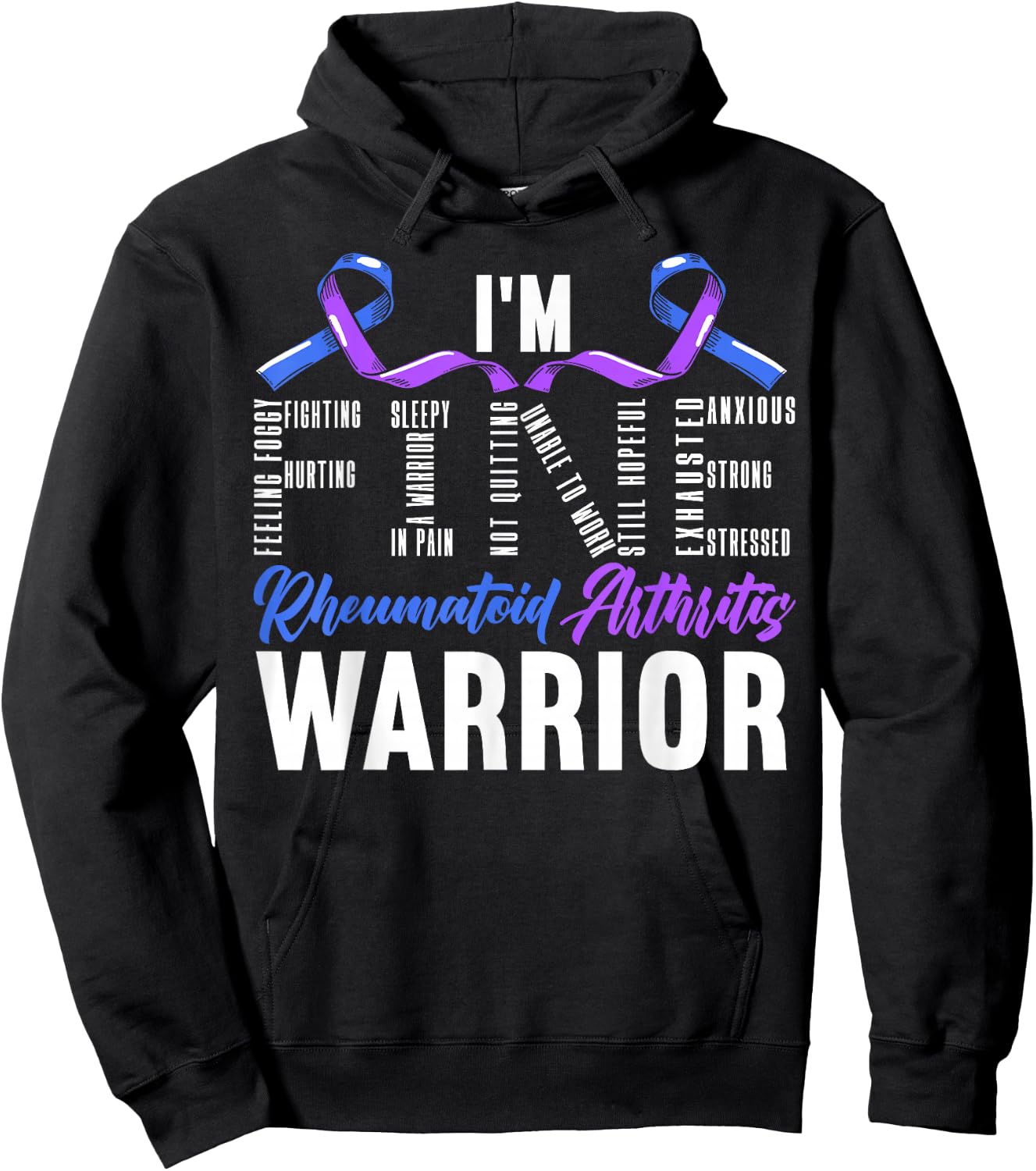 Rheumatoid Arthritis Warrior Autoimmune Disorder Hoodie - Hoodie | Black