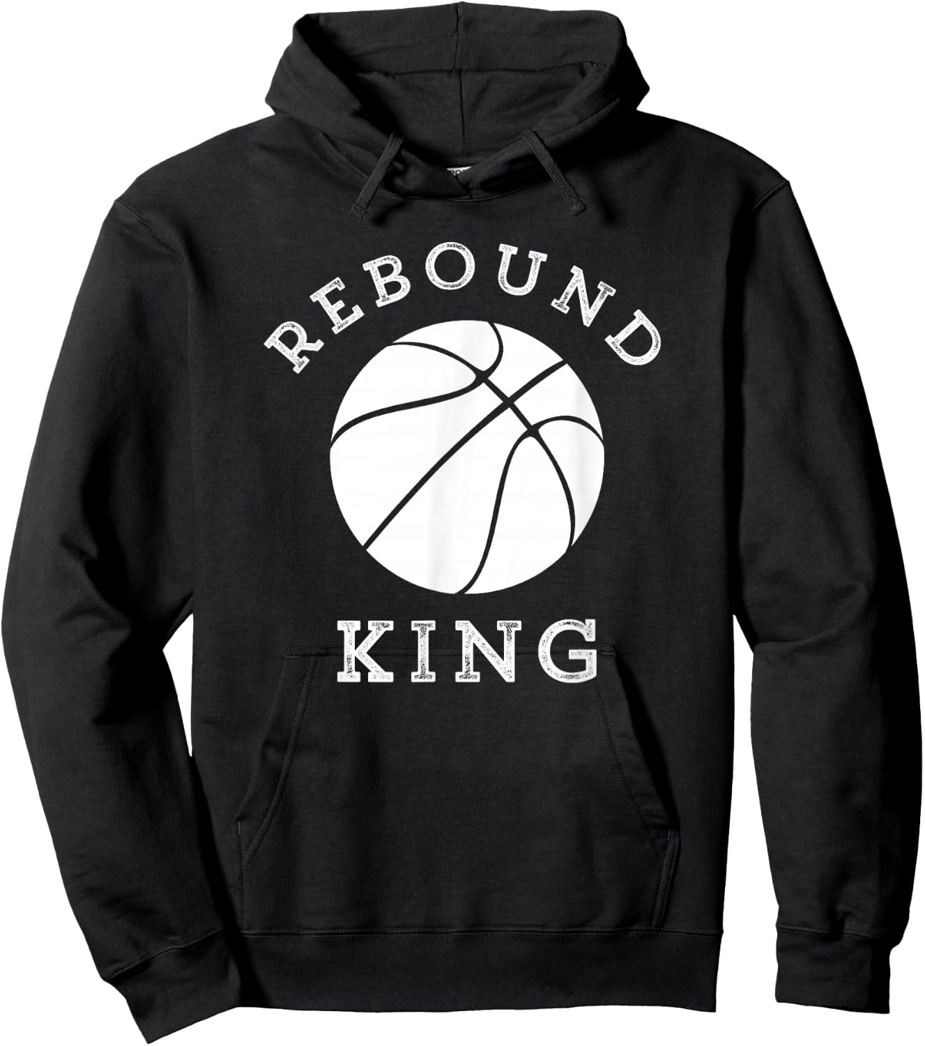 Rebound King Motivational Basketball Team Player Hoodie - Hoodie | Black