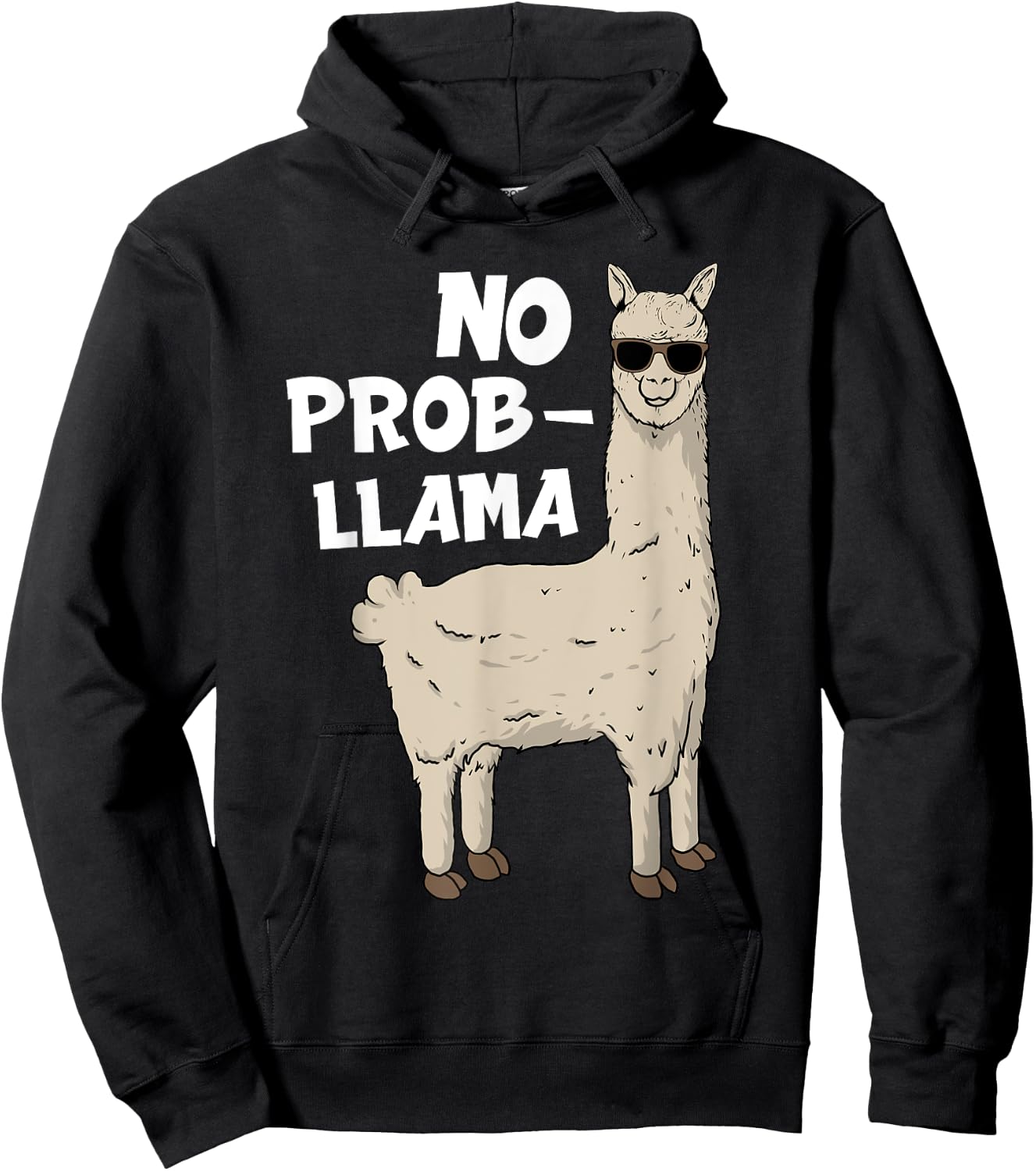 Funny Llama Design Women Kids Llama Alpaca Animal Hoodie - Hoodie | Black