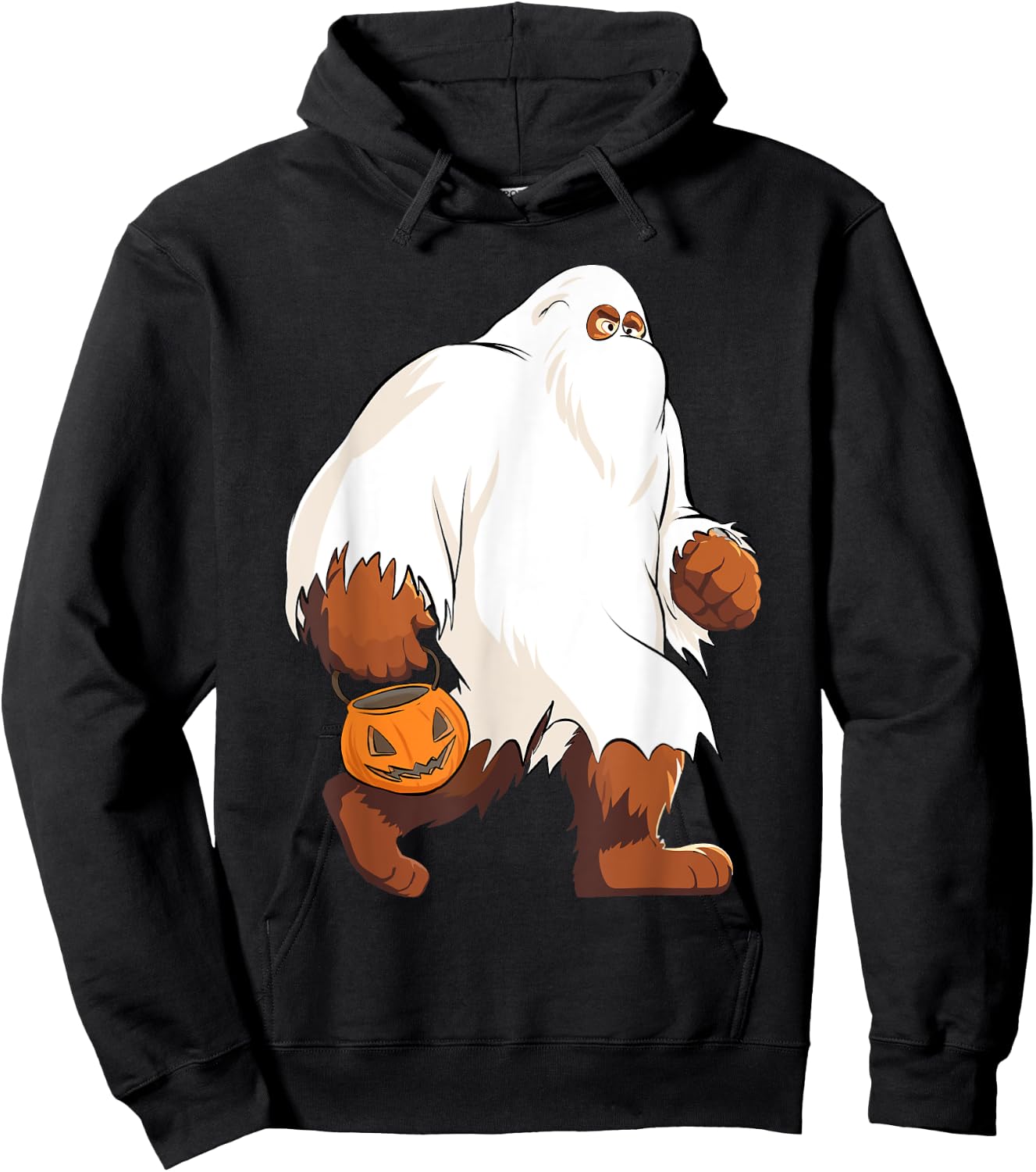Funny Bigfoot Ghost Halloween Costume Hoodie - Hoodie | Black