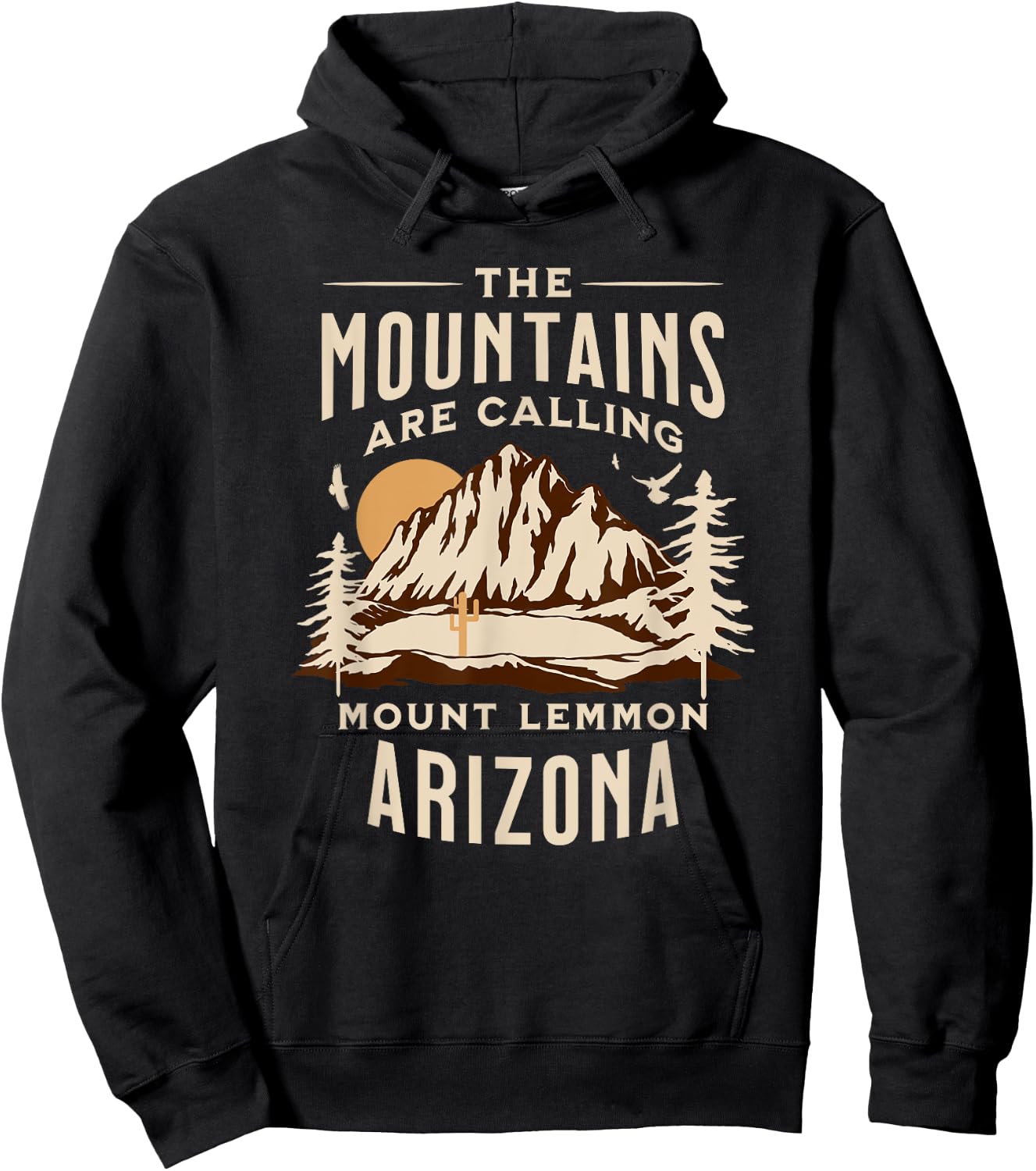 Mount Lemmon Arizona The Mountains Are Calling Hoodie - Hoodie | Black