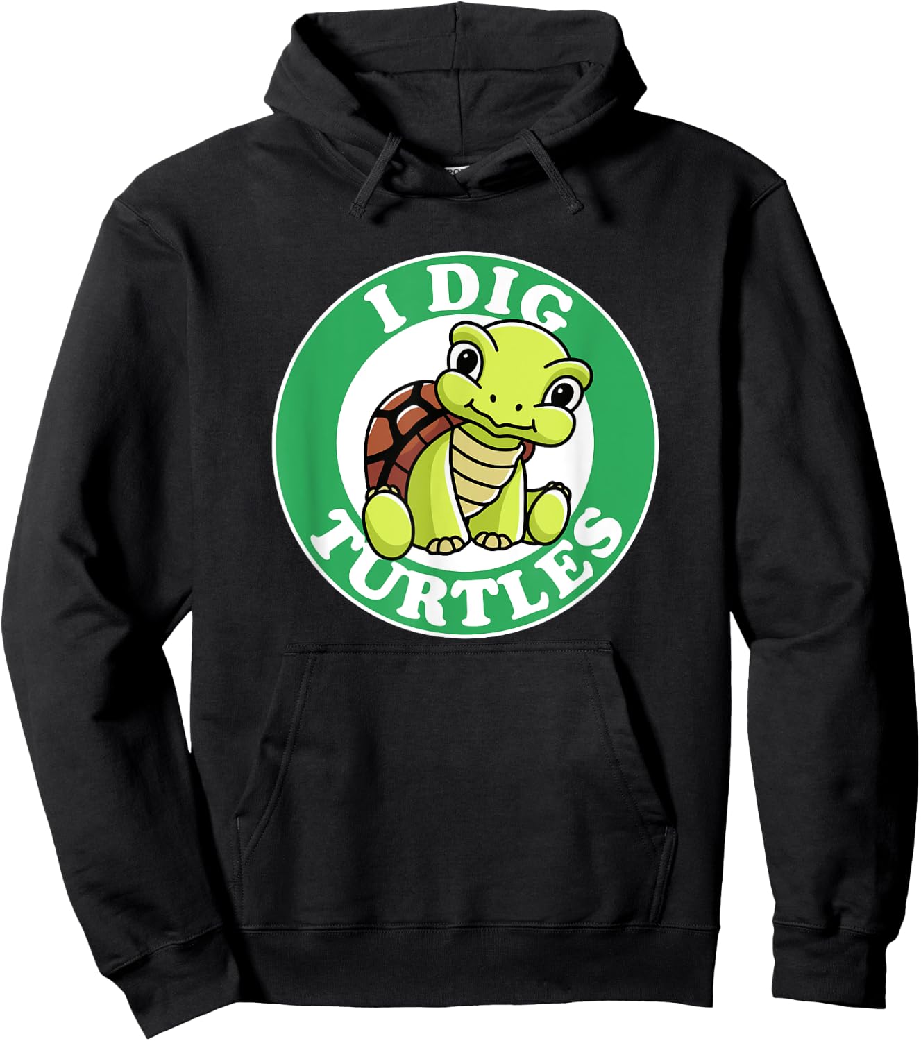 I Really Dig Turtles I Love My Beach Turtle Pet Funny Cute Hoodie - Hoodie | Black