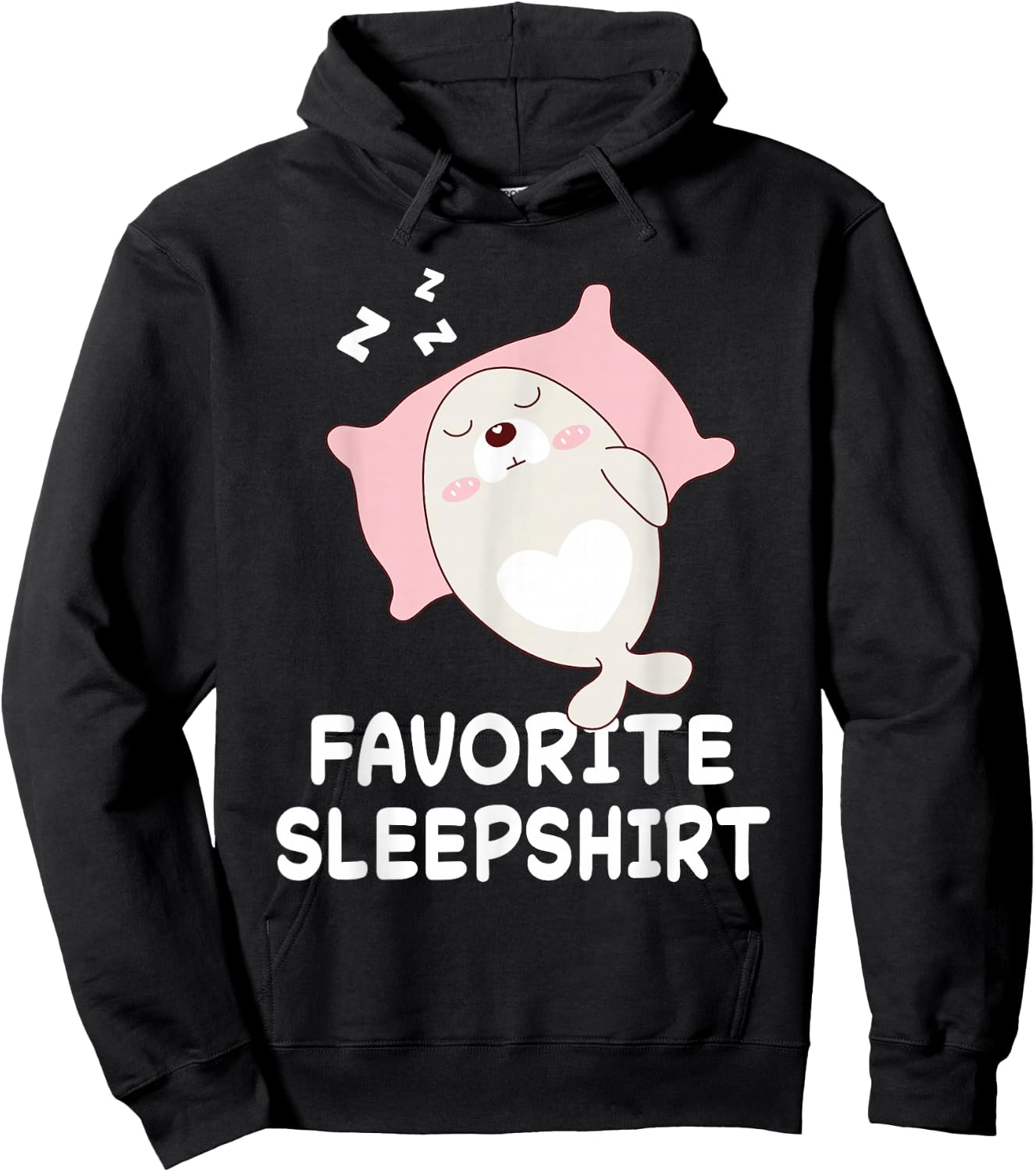 Seal Seals Nap Sleeping Sleep Pajama Pajamas Nightgown Hoodie - Hoodie | Black
