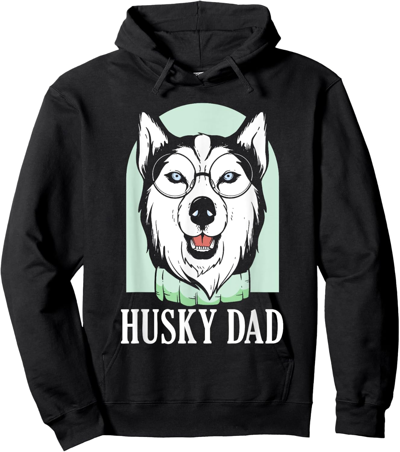 Husky Dad Huskies Lover Owner Dog Husky Father Daddy Papa Hoodie - Hoodie | Black