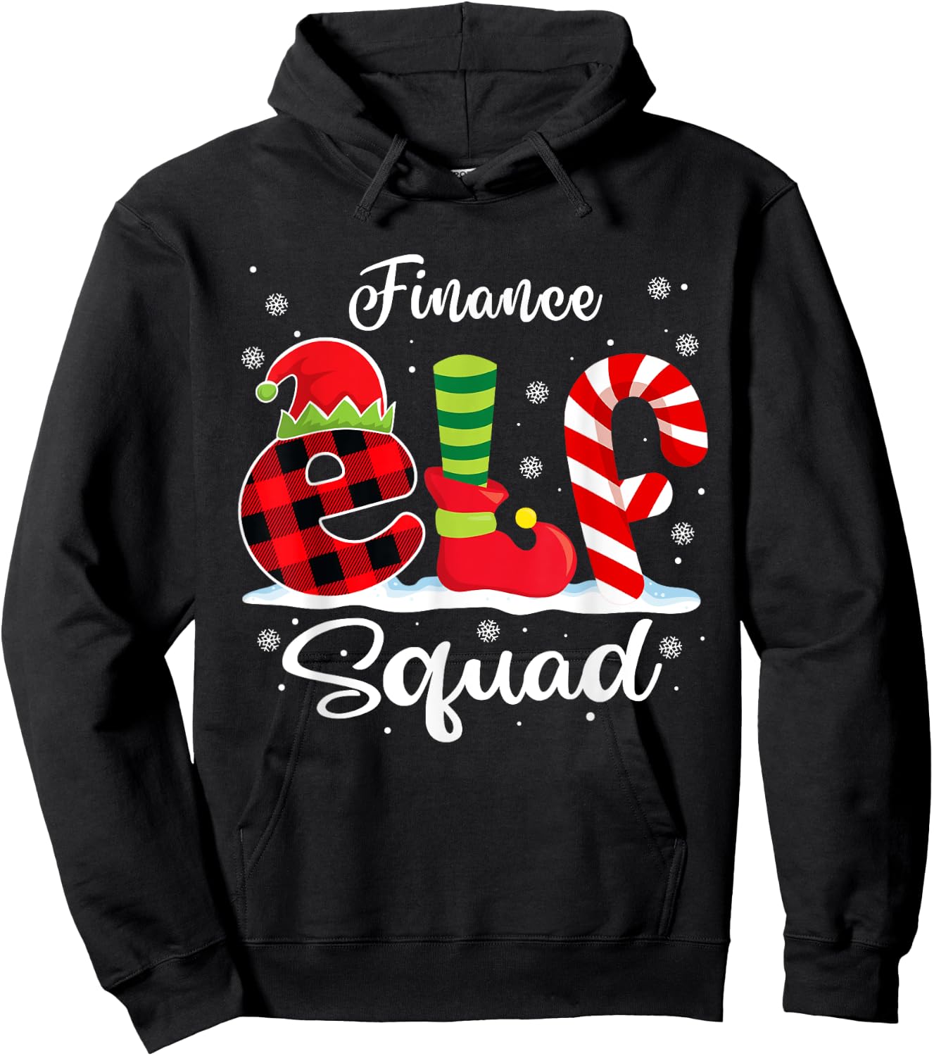 Finance Elf Squad Christmas Finance Analyst Matching Hoodie - Hoodie | Black